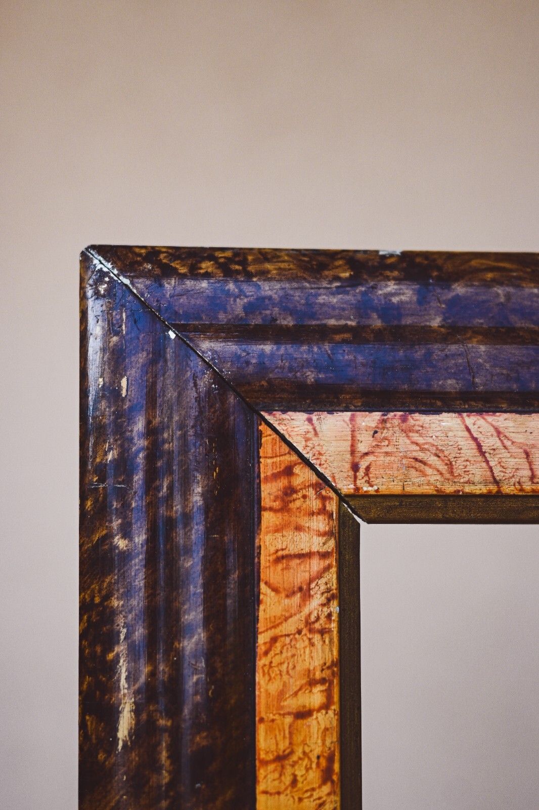 Pair Of Fake Painted Wood Pastry Frames 42*58cm photo for sale