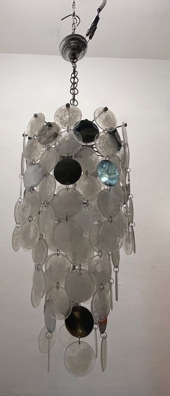Iconic Nason “Mille Luna” Murano Glass Chandelier, Italy, 1960s photo vinterior