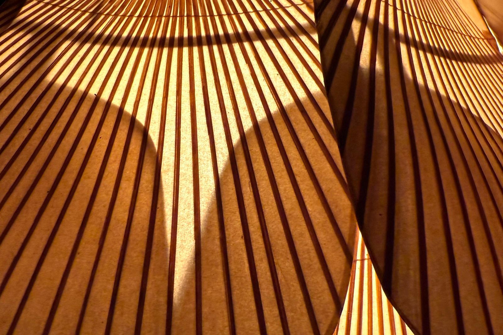 photo buy Beautiful Uchiwa ‘Ju Yon’ Chandelier By Ingo Maurer, Germany, 1970s