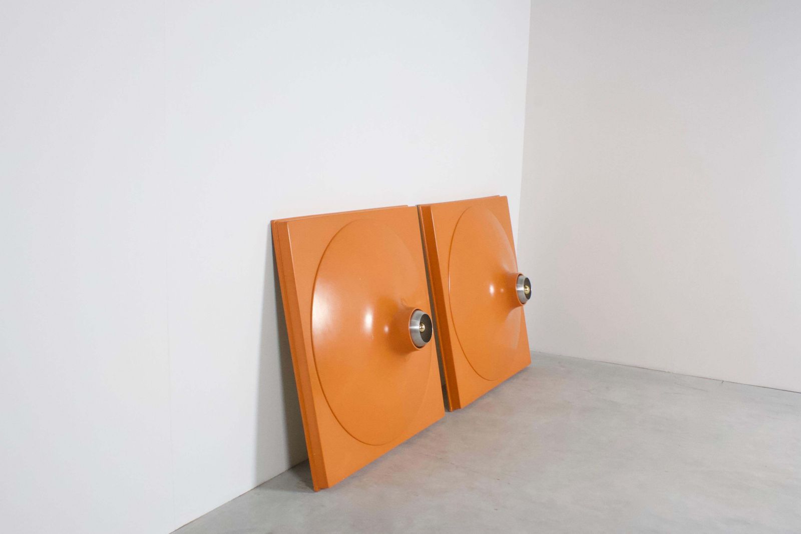 Set Of Extra Large Space Age Wall Lights Or Flush Mounts, 1970s photo for sale