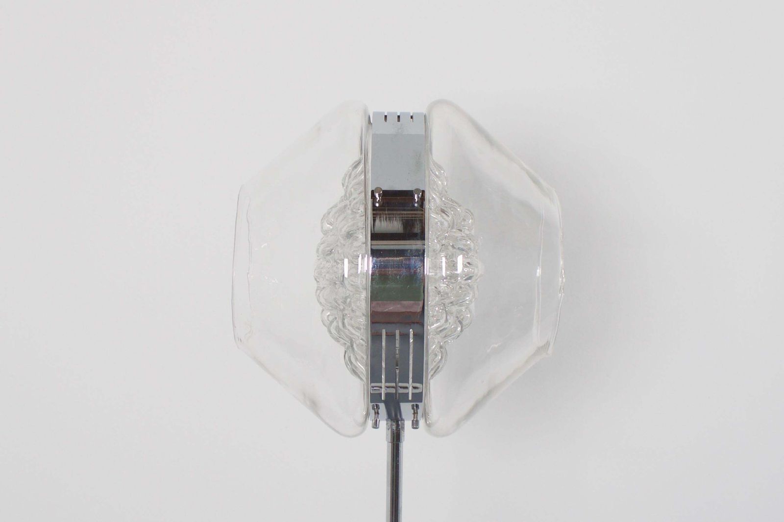 Lighting Vintage Italian ‘Eye’ Floor Lamp, Chrome, Murano Glass And Marble, 1970s photo