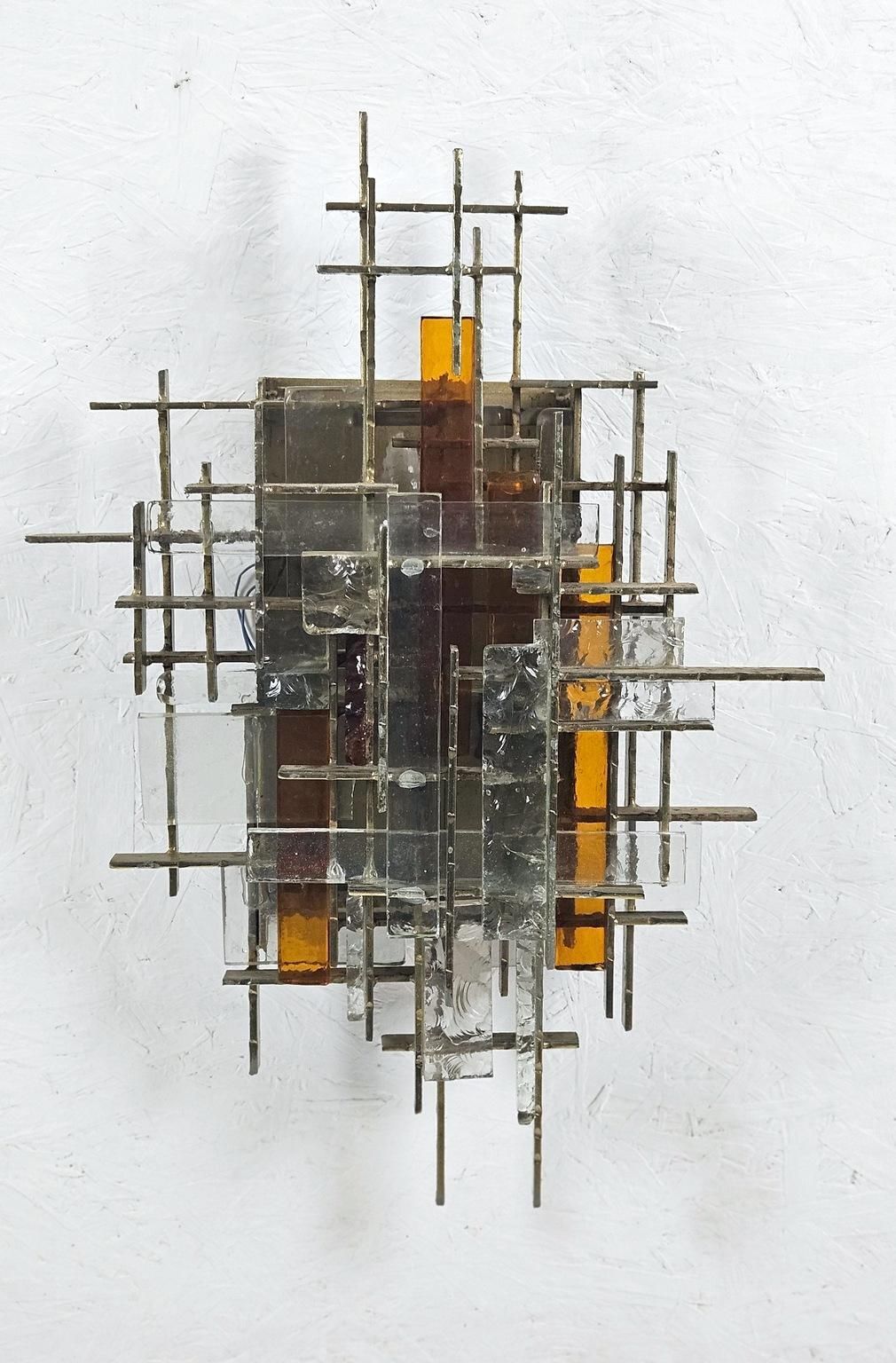 photo furniture Large Wall Sconce By Albano Poli For Poliarte Italy