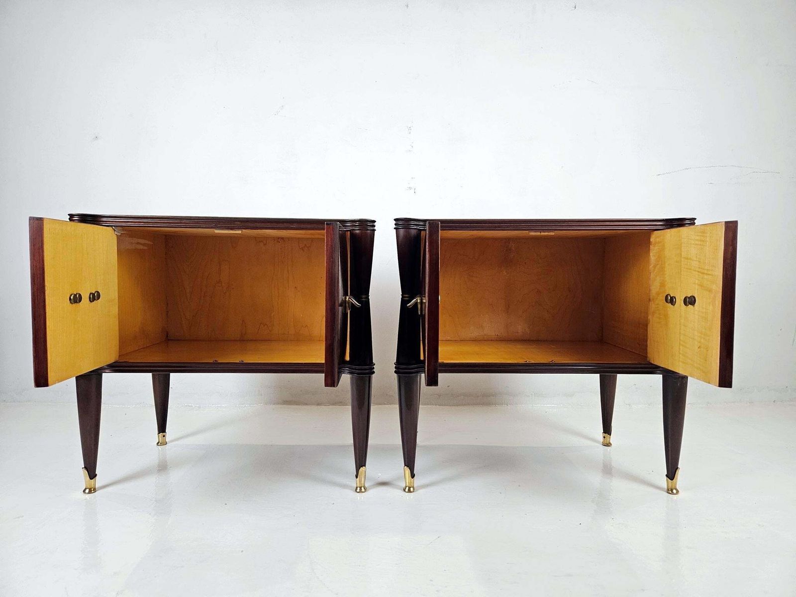 A Pair Of Italian Mid Century Nightstands photo vintage