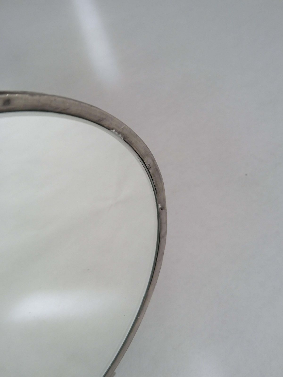 Swedish Art Deco Hand Mirror In Pewter, 1930s photo vinterior