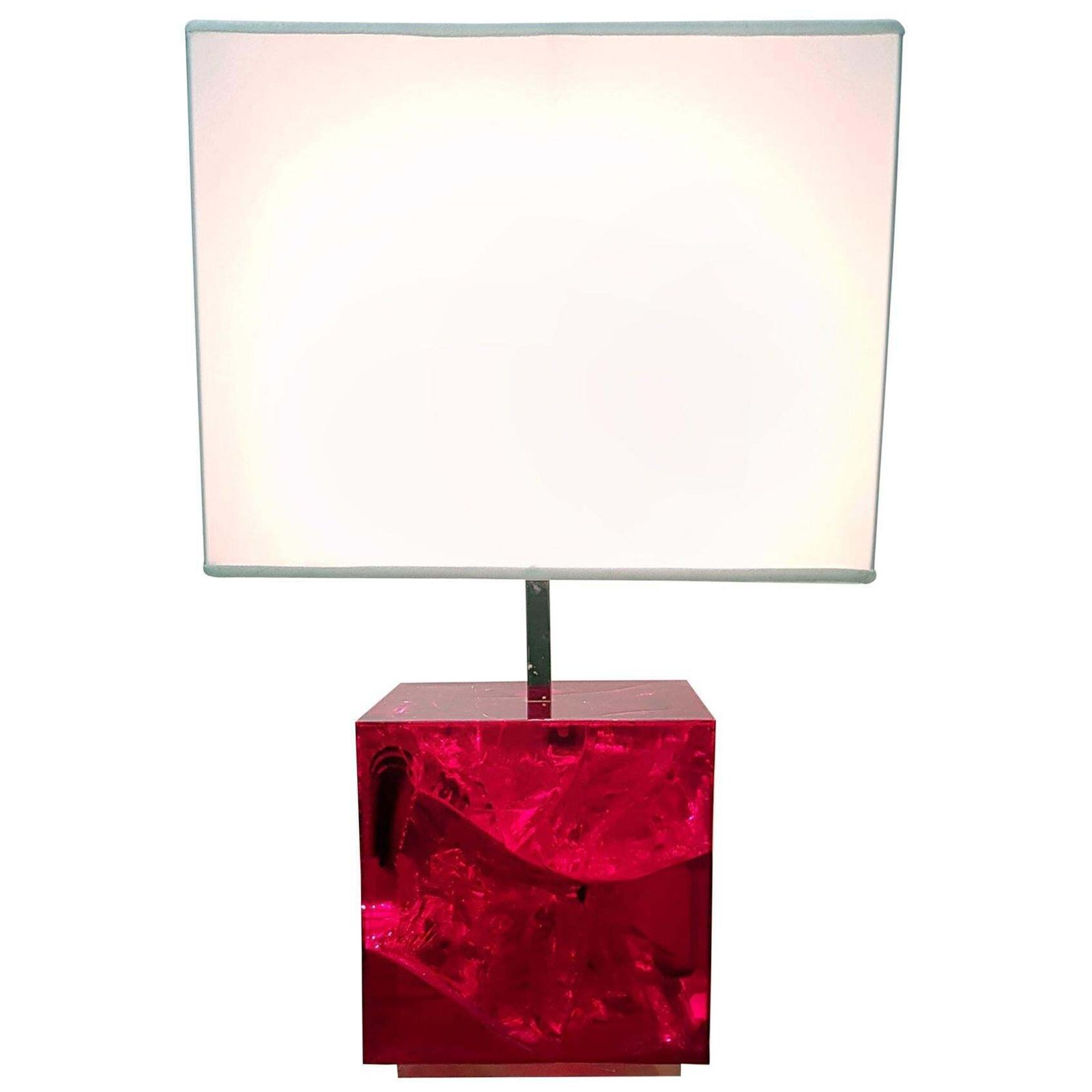 Table Lamp In Fractal Resin By Pierre Giraudon Made In France photo furniture