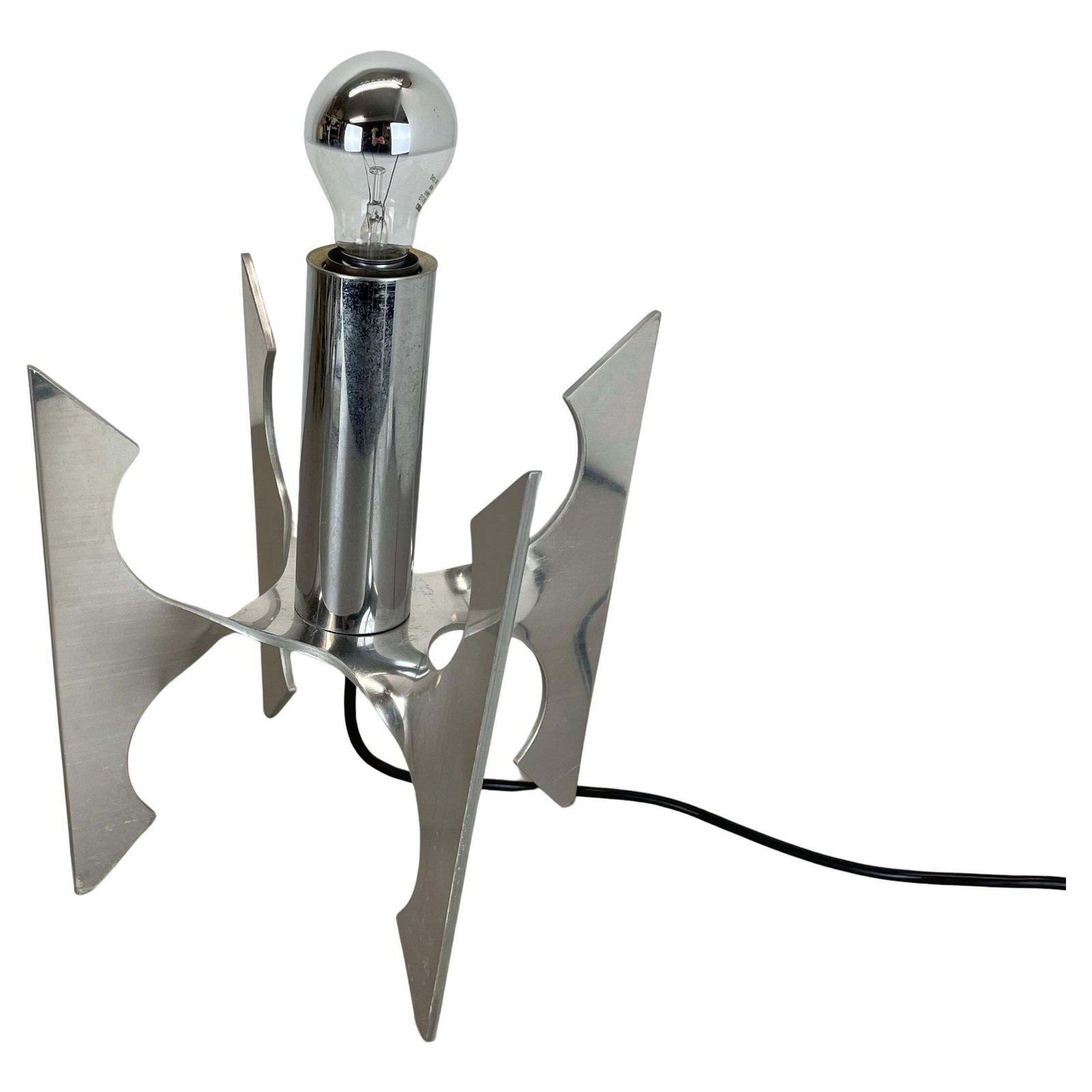 Original Chrome Aluminium Table Light By Motoko Ishi For Staff Leuchten, 1970s
