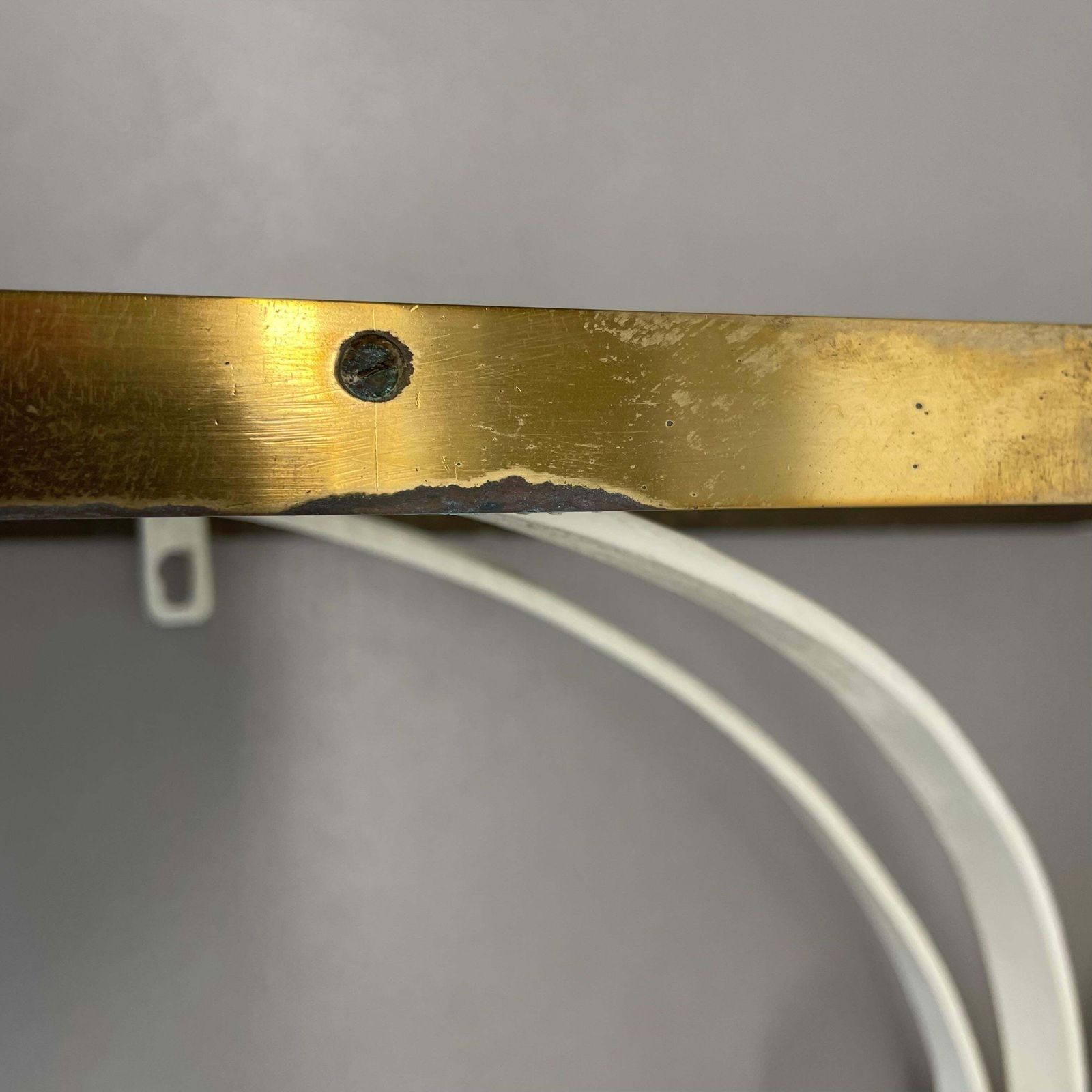 photo for sale Large Modernist Matégot Style Metal Brass Wall Board "Rigituelle", France 1950s