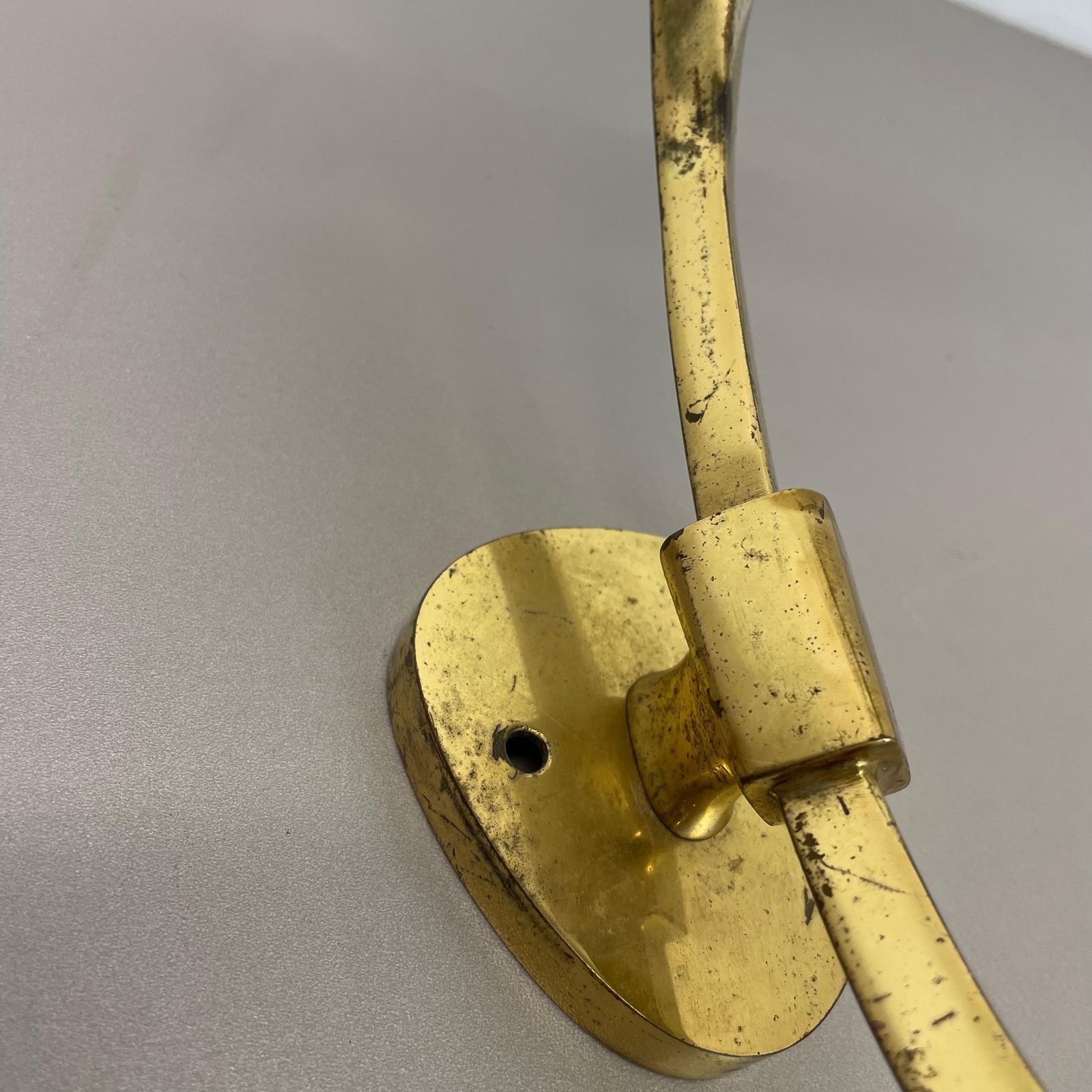 photo furniture Rare Minimalist 41cm Brass Stilnovo Style Theatre Wall Light Sconce, Italy 1950s