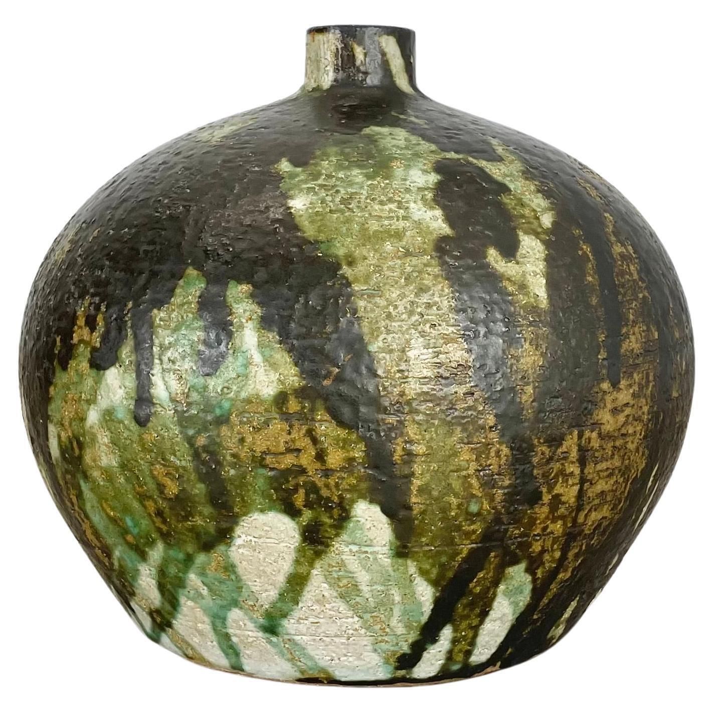 Abstract 21cm Ceramic Studio Pottery Vase By Gerhard Liebenthron, Germany, 1960s