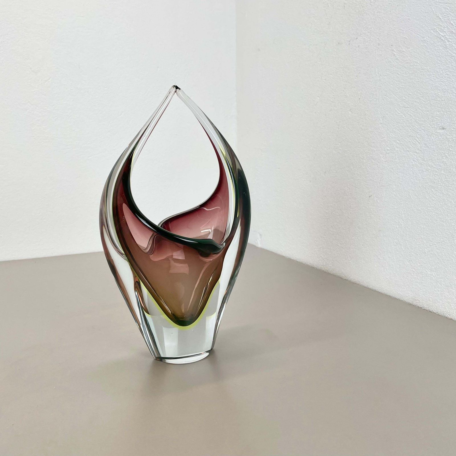 Large 30cm 1.9kg Glass Element Bowl By Flavio Poli Attrib., Murano, Italy, 1970s photo furniture