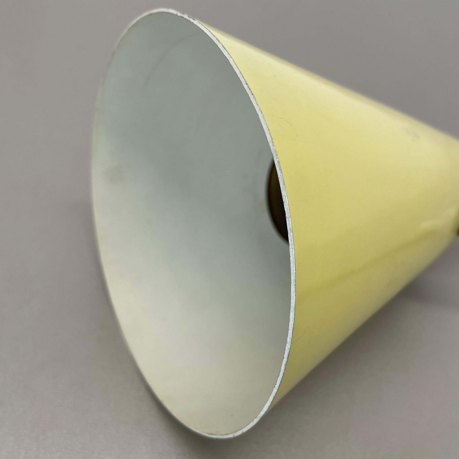 753.0 Rare Adjustable Yellow Metal Brass Stilnovo Style Wall Ceiling Light, Italy 1950 photo