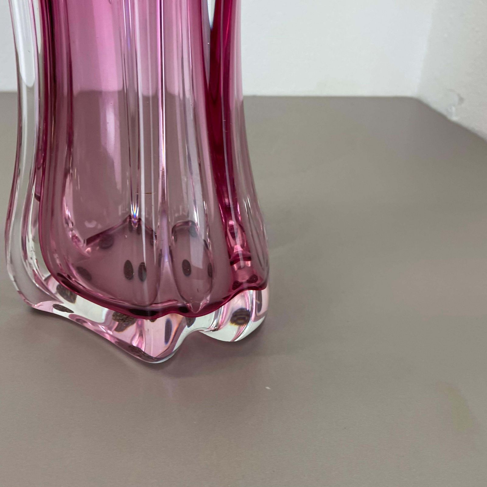 Home Decor Large 4.1kg 32cm Murano "Chambord" Glass Vase By Fratelli Toso, Italy, 1970s photo