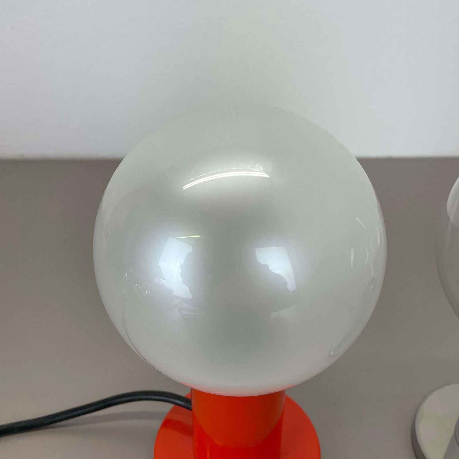 Set Of 2 Table Light Glass Bulb Designed By Motoko Ishi For Staff Lights, 1970s photo for sale