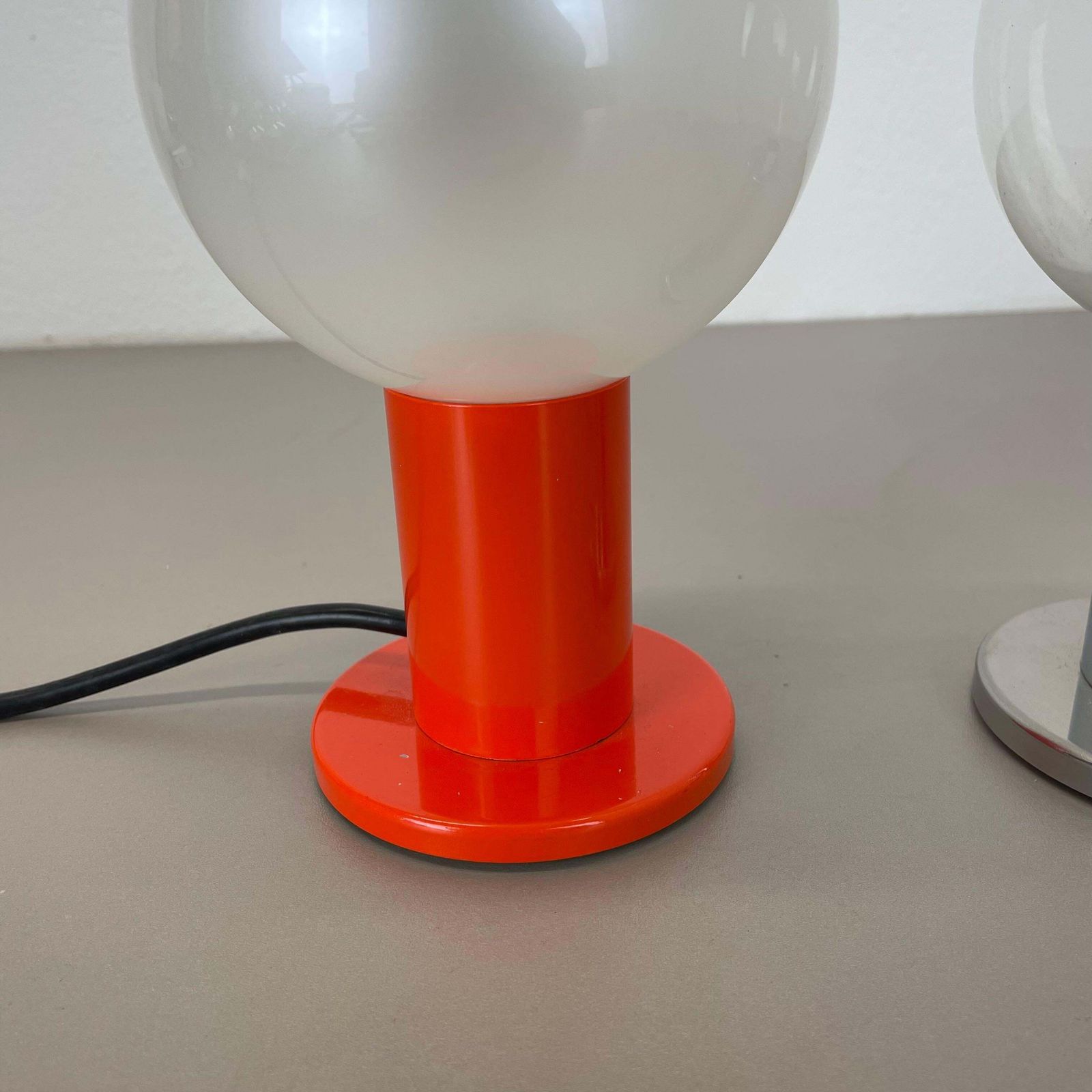 Set Of 2 Table Light Glass Bulb Designed By Motoko Ishi For Staff Lights, 1970s photo Lighting