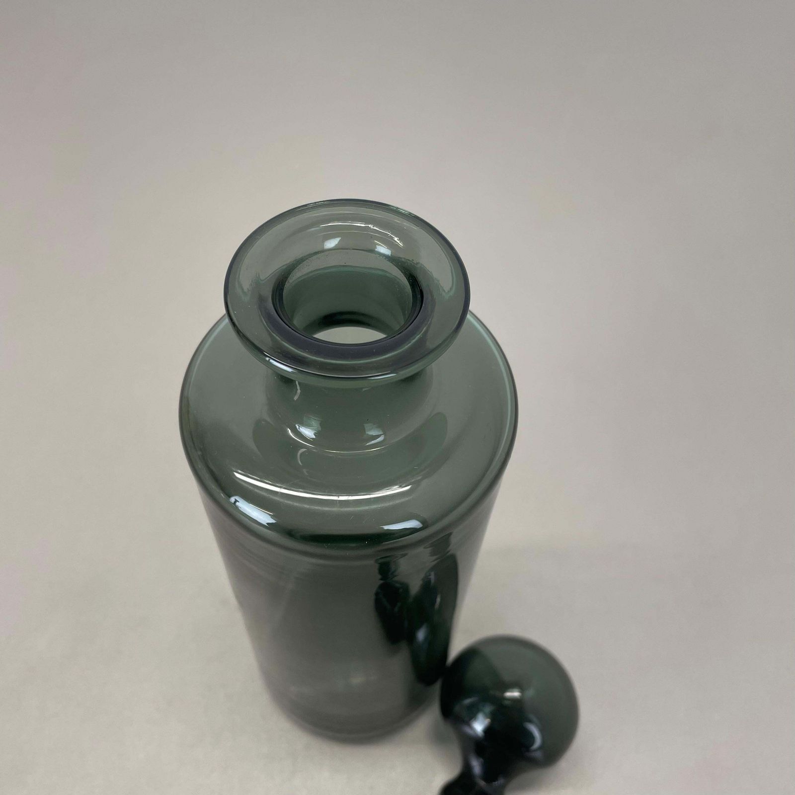 photo for sale Rare Green Glass Decanter By Saara Hopea For Nuutajärvi Notsjö, Finland 1970s