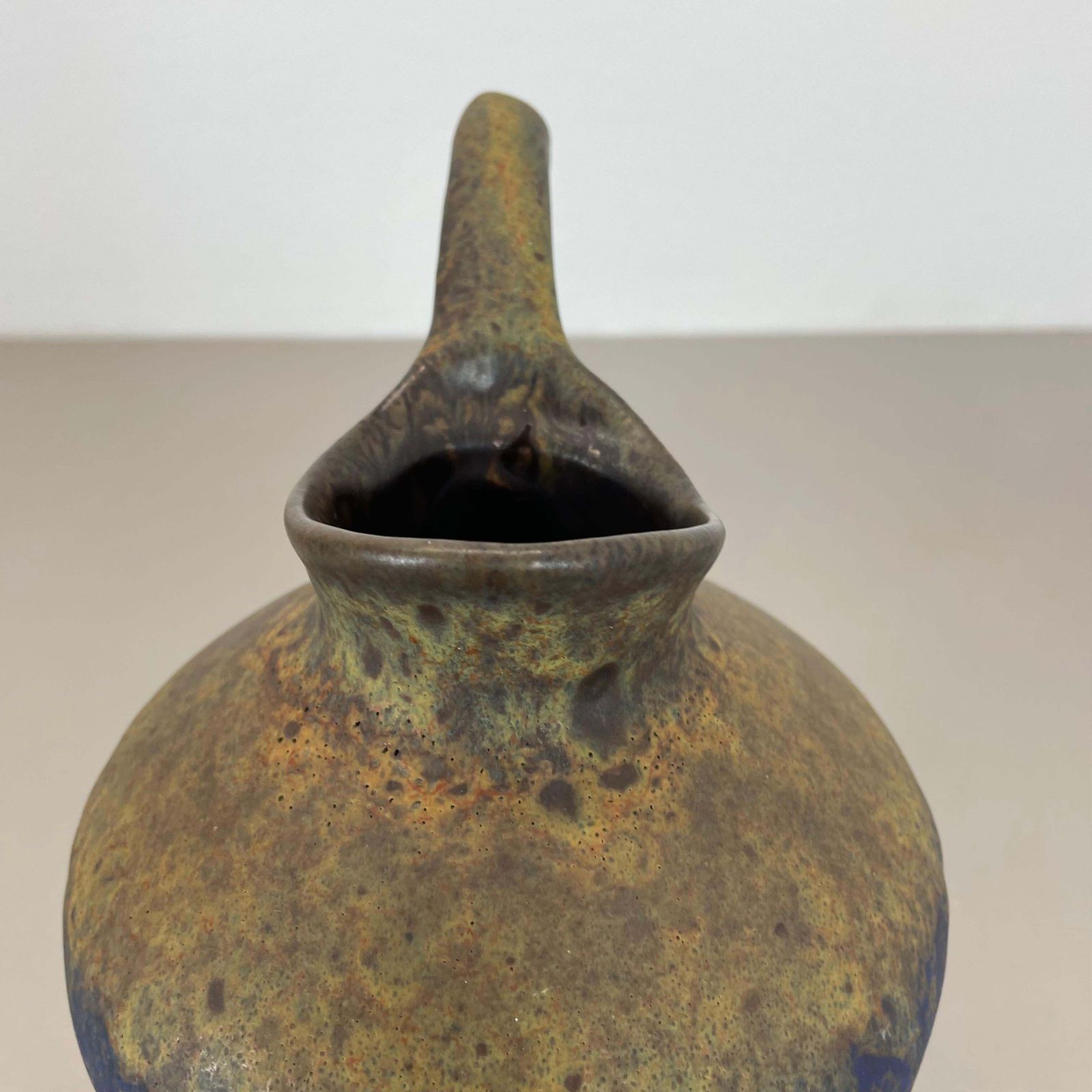 photo buy Extraordinary Superglaze Pottery Fat Lava Vase By Es Keramik, Germany, Wgp 1970s