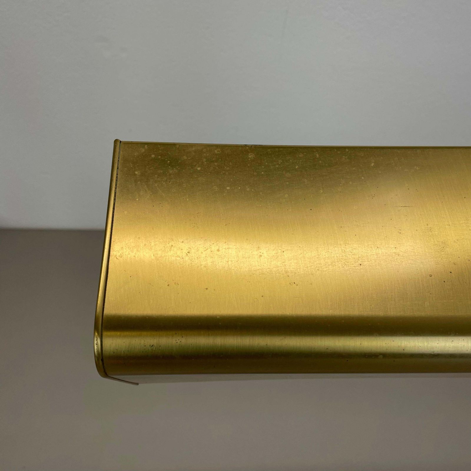 photo vinterior Rare Xxl Space Age Brass Metal Koch And Lowy Style Table Light, Germany 1970s
