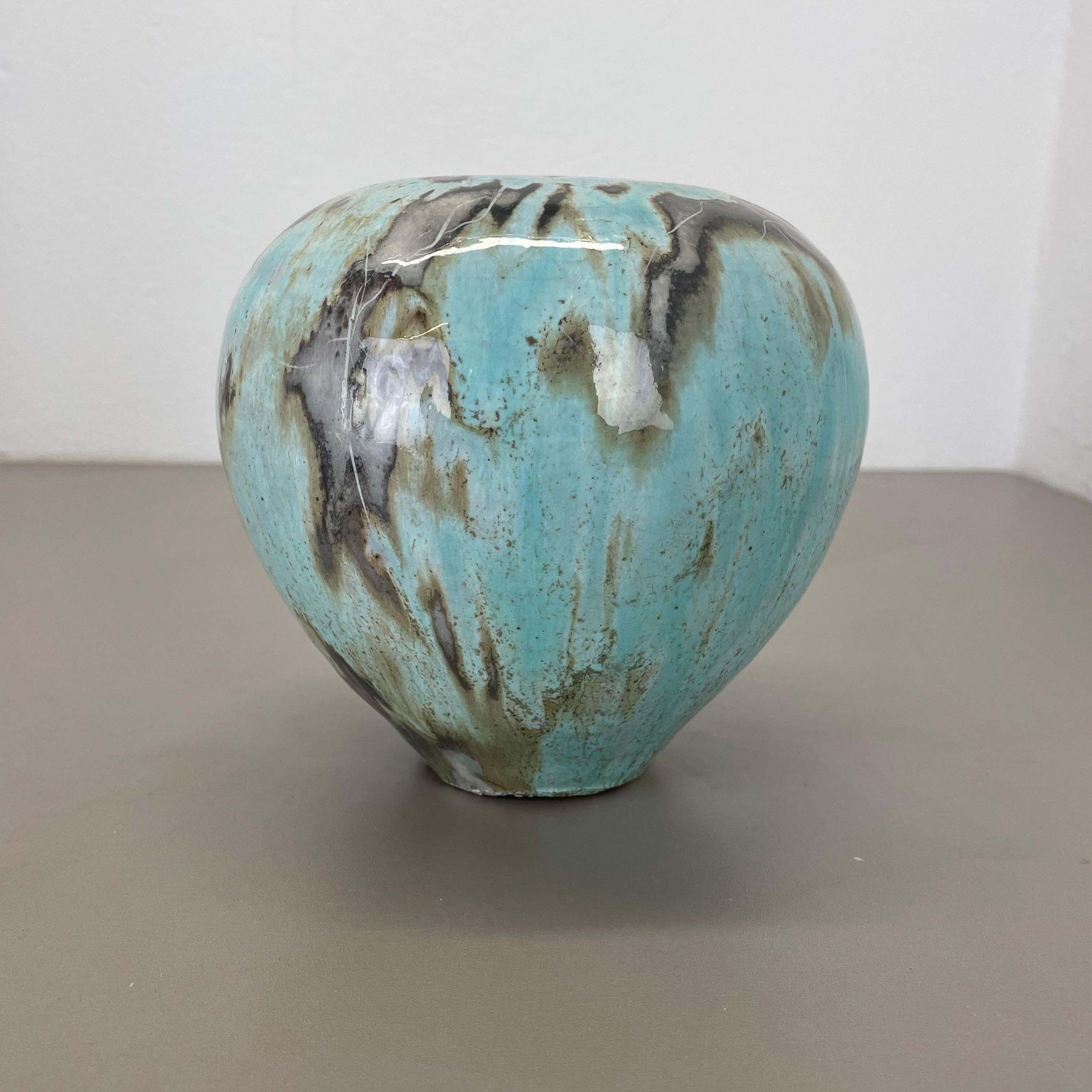photo vinterior Sculptural Studio Pottery Vase Object By Otto Meier, Bremen, Germany, 1960s