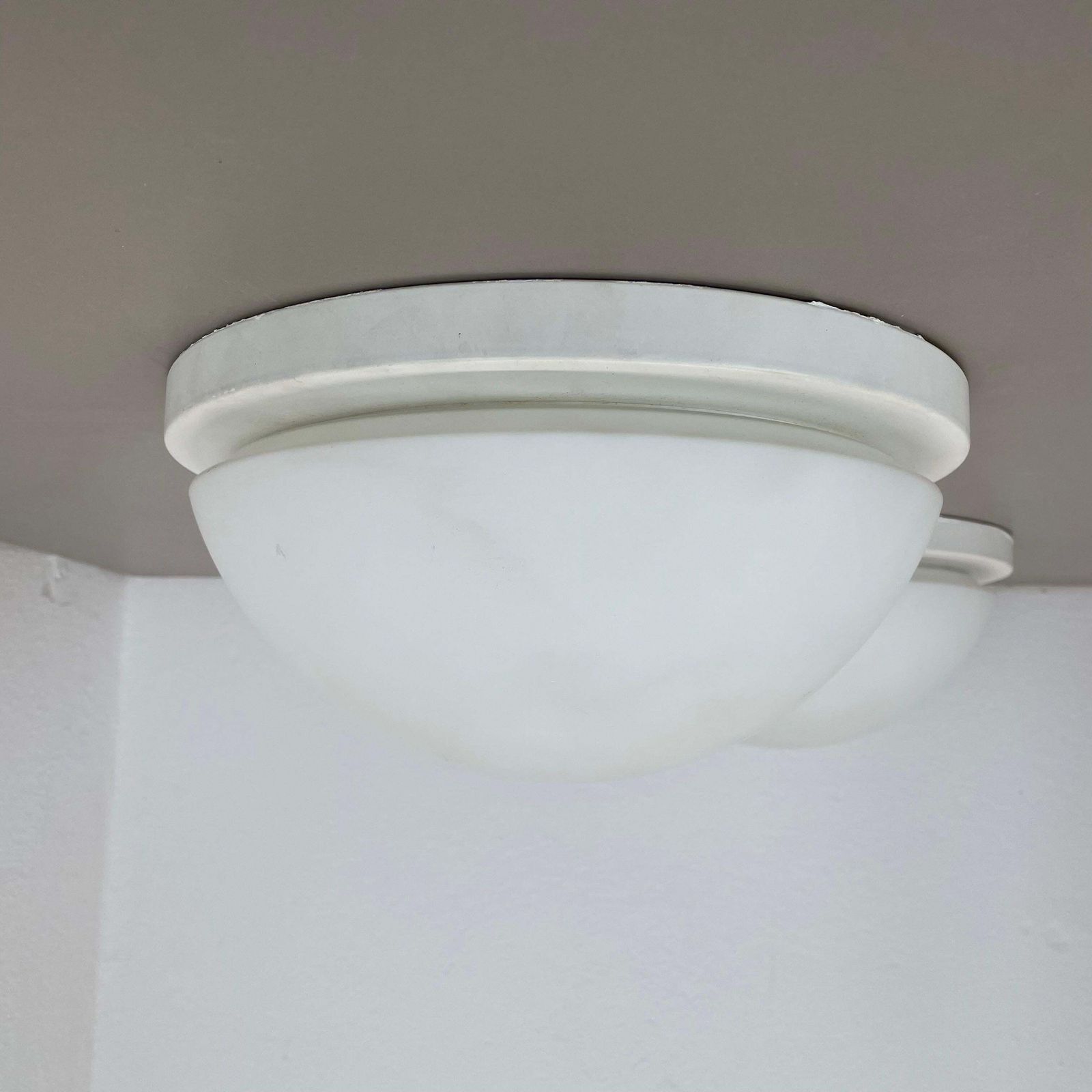 Set Of 2 Metal And Glass Wall Ceiling Lights By Glashütte Limburg, Germany, 1980 photo buy