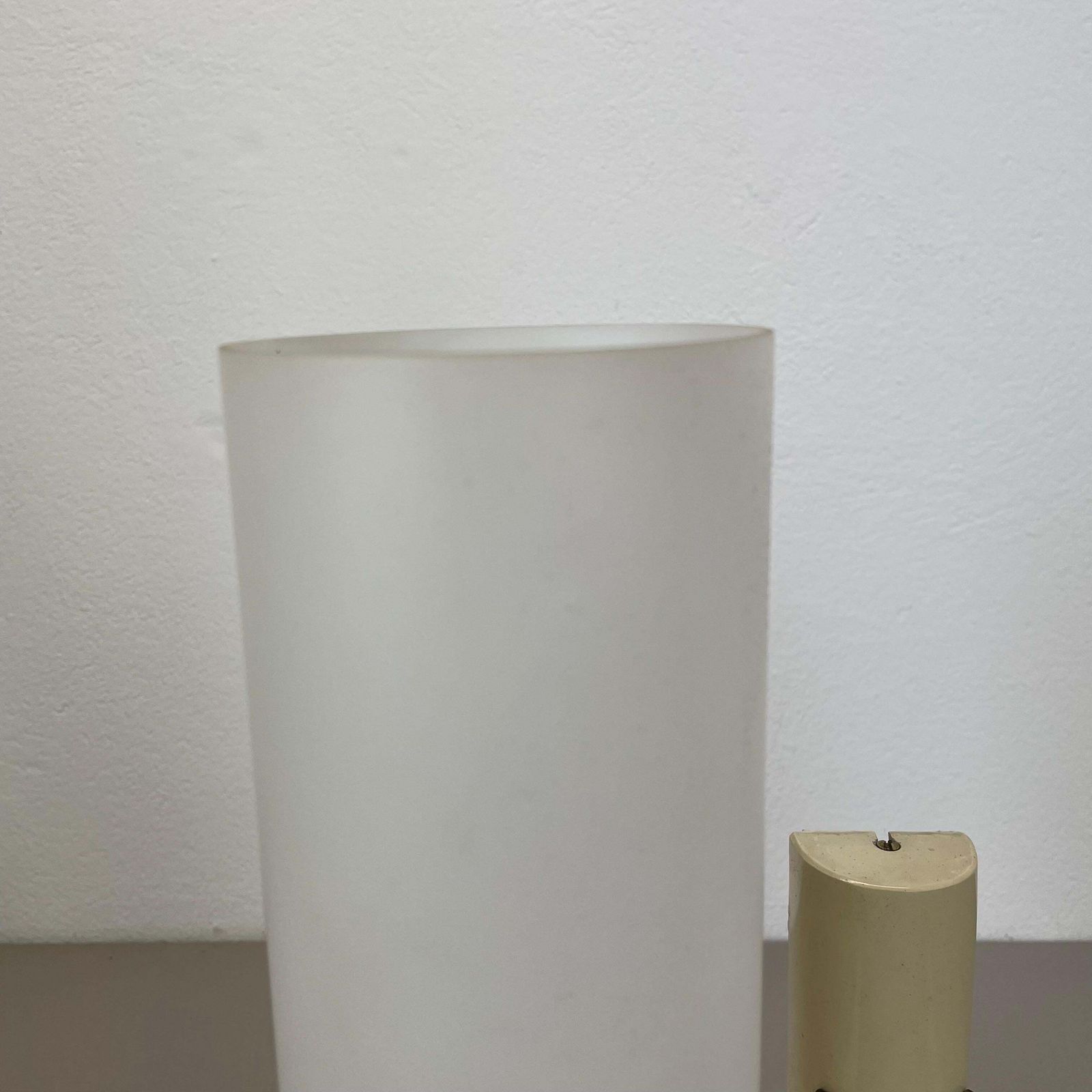 Large 28cm Modernist Brass And Glass Theatre Wall Light Sconce, France, 1950s photo Lighting