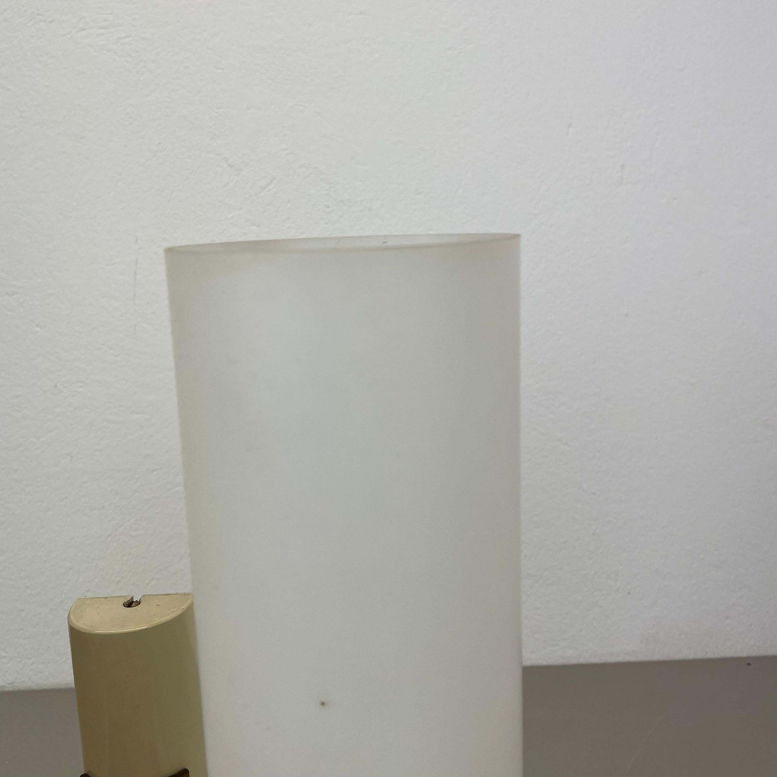 Large 28cm Modernist Brass And Glass Theatre Wall Light Sconce, France, 1950s photo 650.0