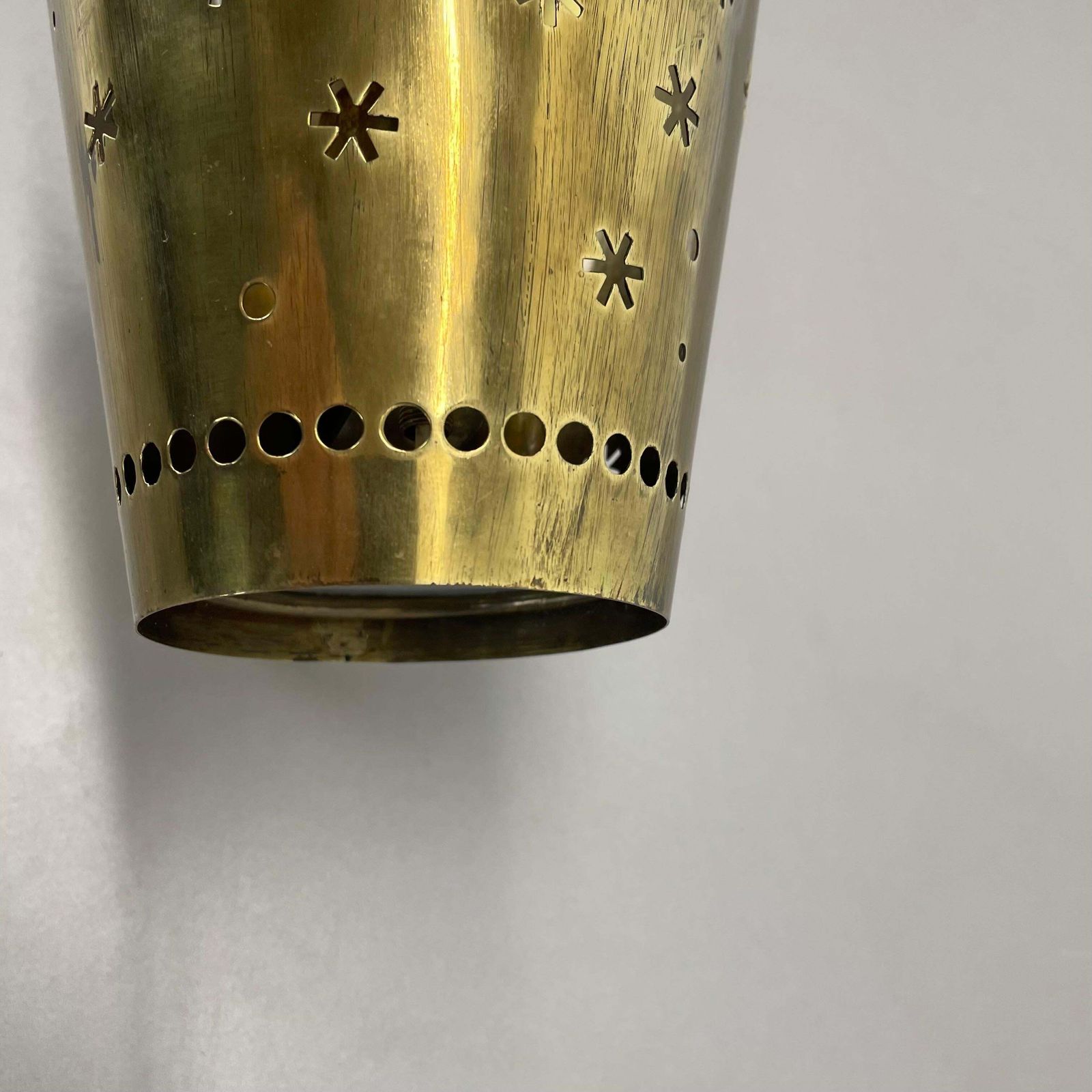 Rare Minimalist Brass "Stars" Theatre Wall Light By Stilnovo Attrib. Italy 1950s photo 3097.0