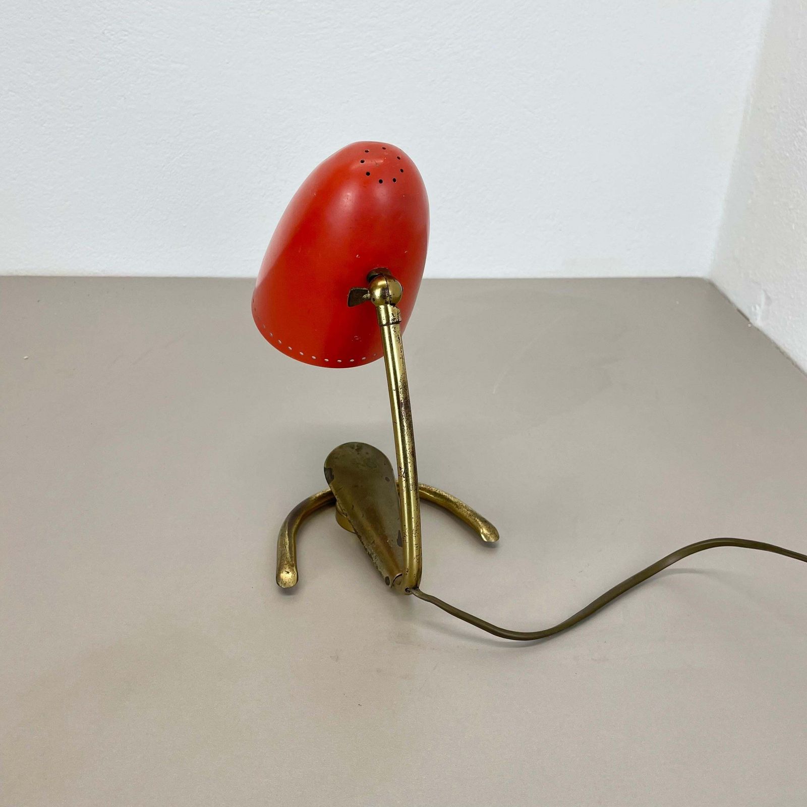 photo for sale Original Hollywood Regency Stilnovo Style Brass Sputnik Table Light, Italy 1950s