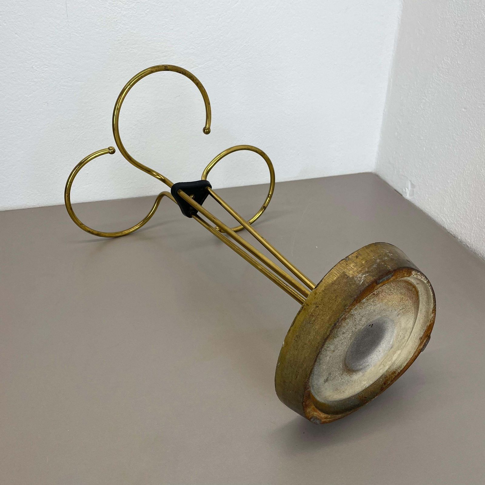 photo buy Original 48cm Swirl Metal Brass Modernist Bauhaus Umbrella Stand Germany, 1950s