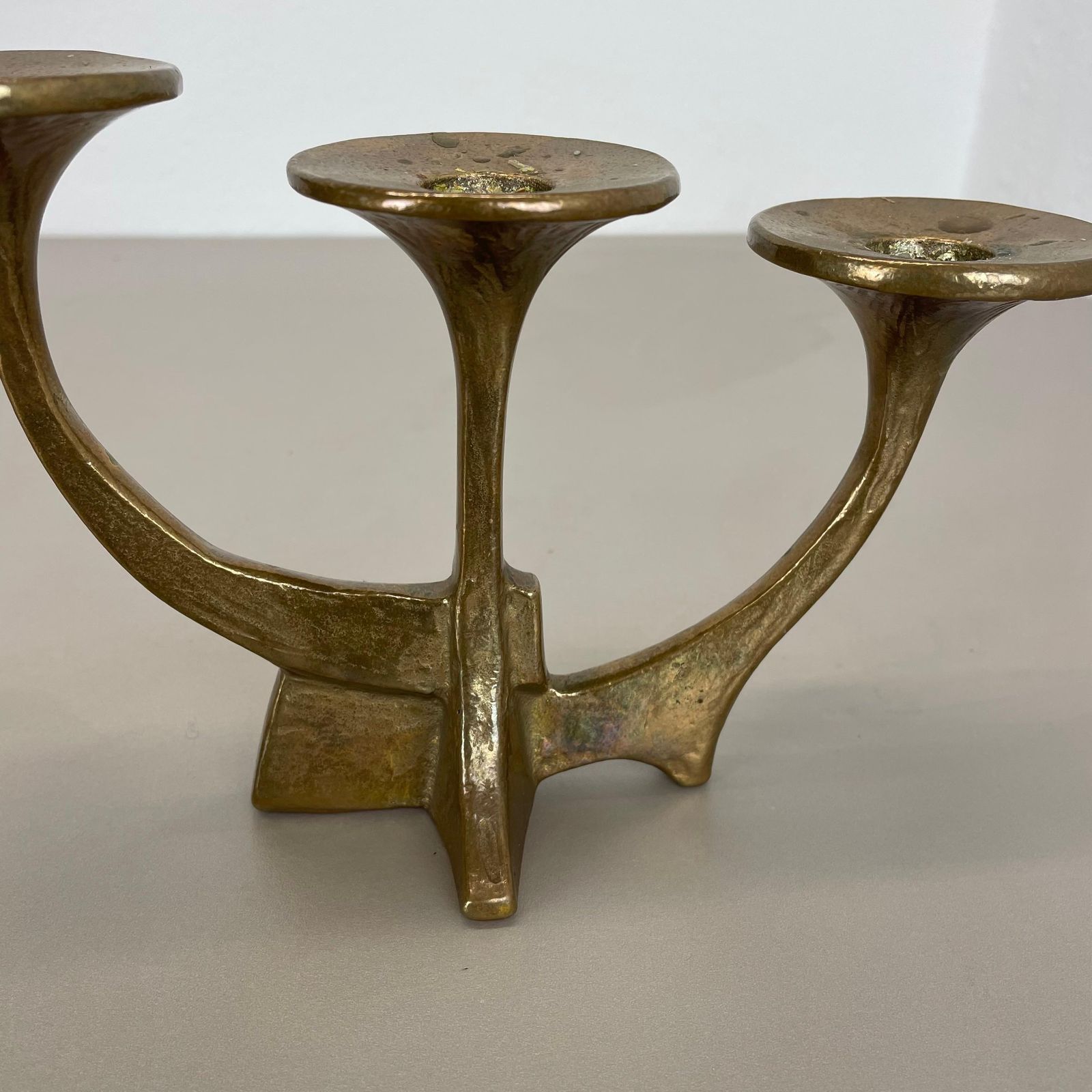 photo furniture Midcentury Brutalist Bronze Candleholder By Michael Harjes, Germany, 1960s