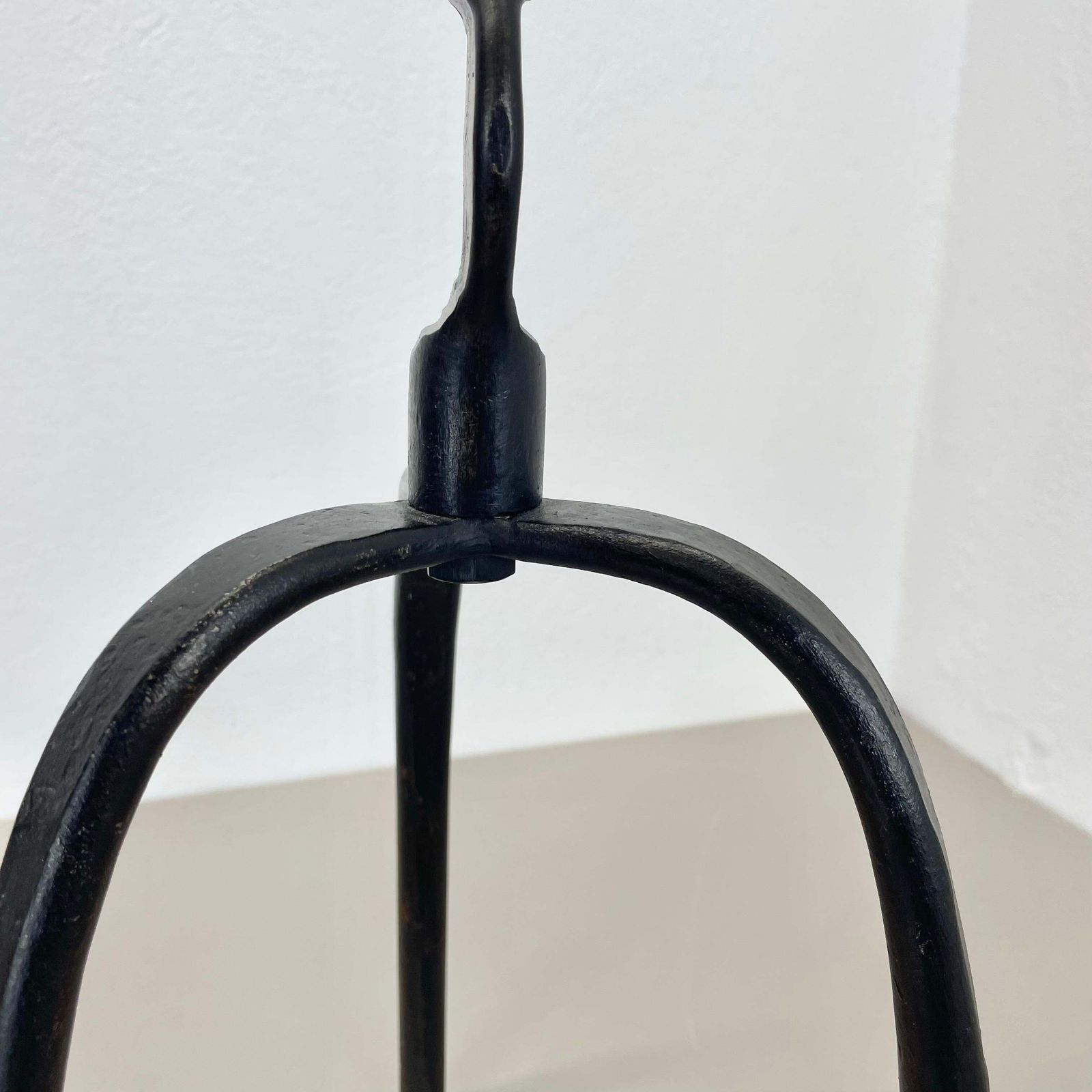 photo for sale Xl 75cm Modernist Sculptural Brutalist Metal Floor Candleholder, Germany, 1970s