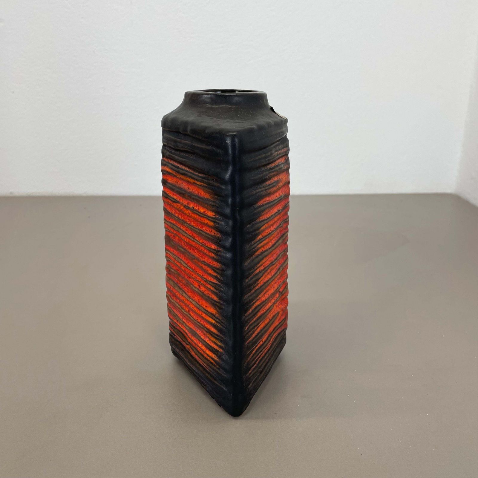 photo for sale Large 20cm Ceramic Brutalist Vase Fat Lava Carstens Tönnieshof, Germany, 1970s