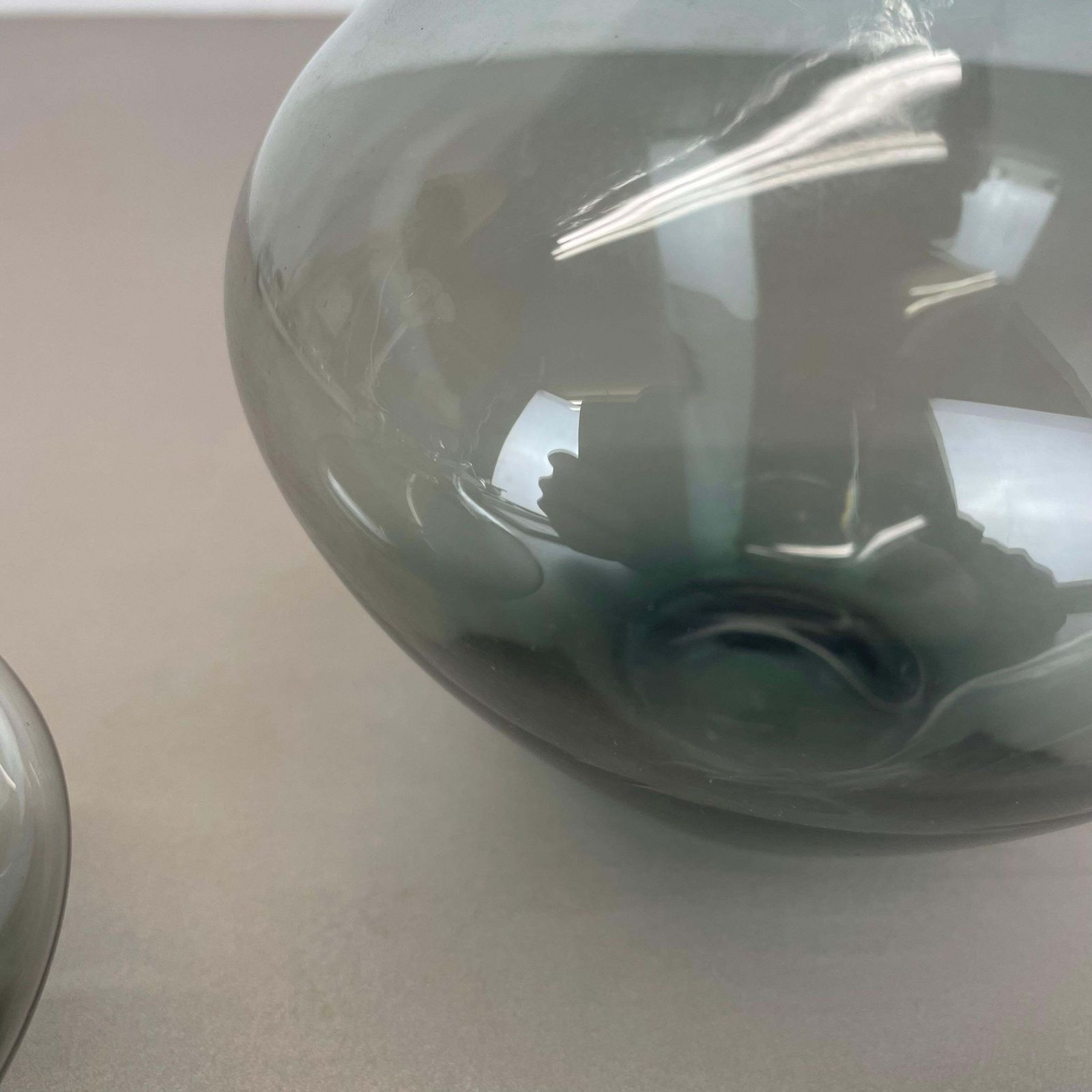Home Decor Set Of Two Heart Vases Turmaline By Wilhelm Wagenfeld For Wmf Germany, 1960s photo
