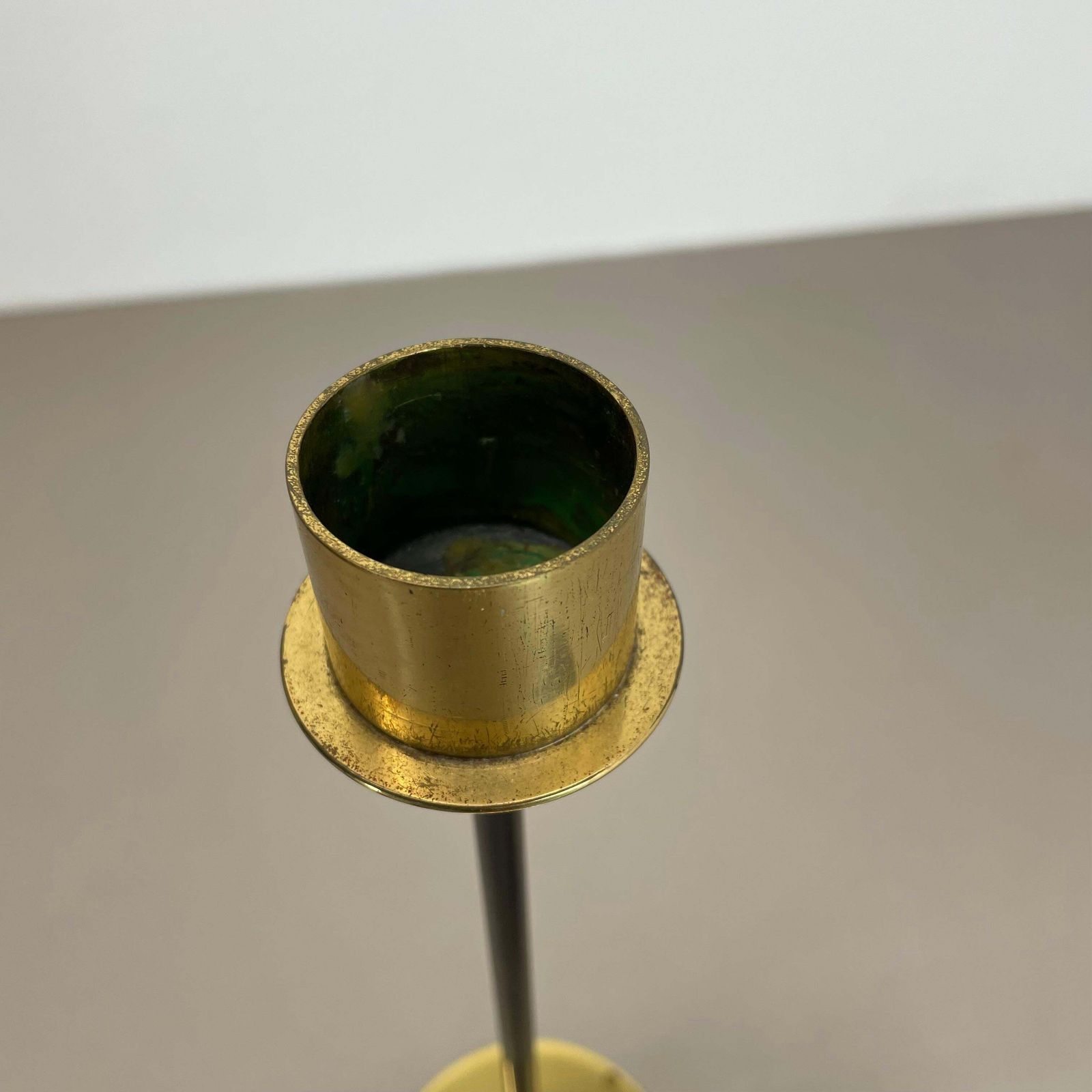 photo buy Large 43cm Brass Glass Candleholder Made By Hans Agne Jakobsson Ab, Sweden 1960s