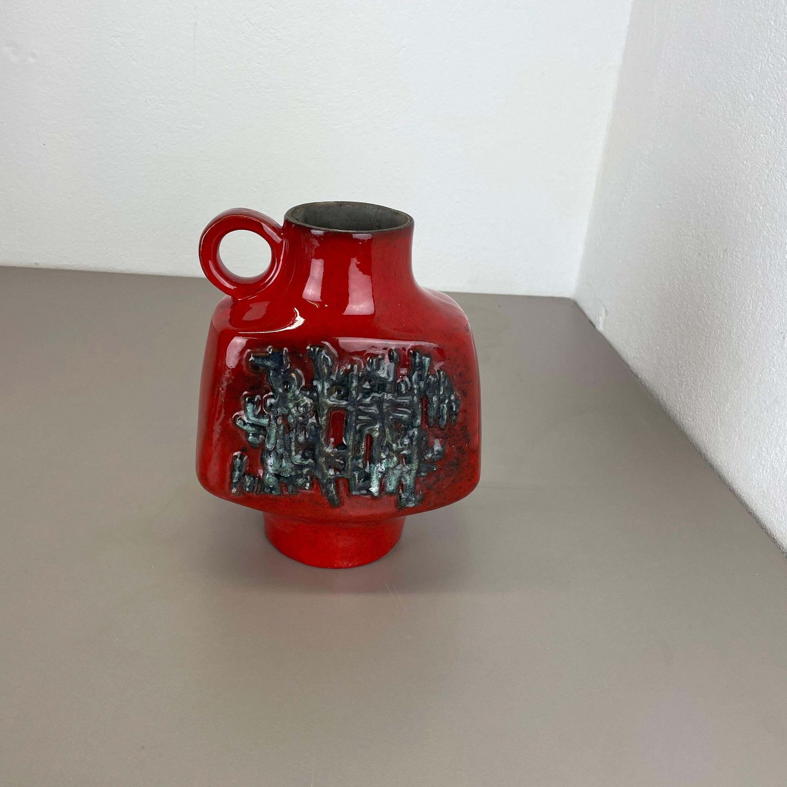 Large Ceramic Brutalist Vase Fat Lava By Walter Gerhards, Germany, 1970s photo for sale