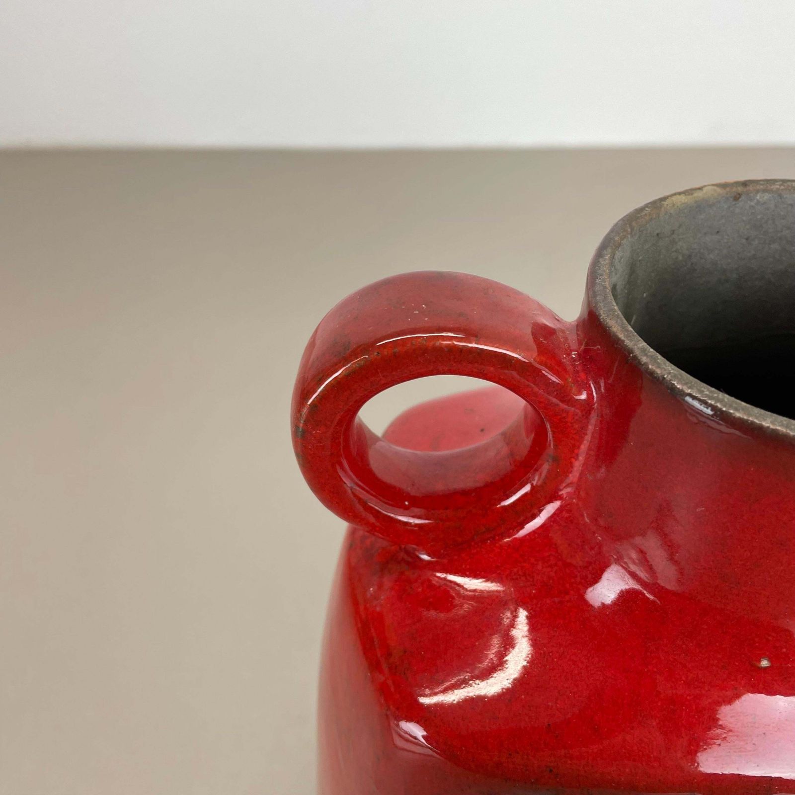 477.0 Large Ceramic Brutalist Vase Fat Lava By Walter Gerhards, Germany, 1970s photo