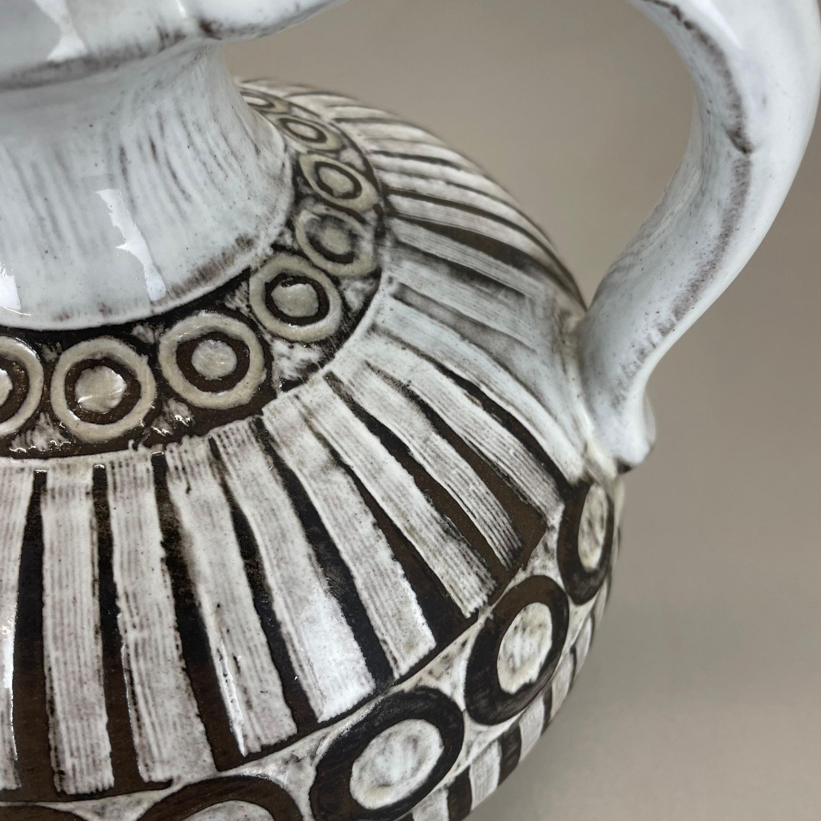photo furniture Rare Wgp Fat Lava Ceramic "Polaris" Vase Element By Ceramano, Germany, 1960s