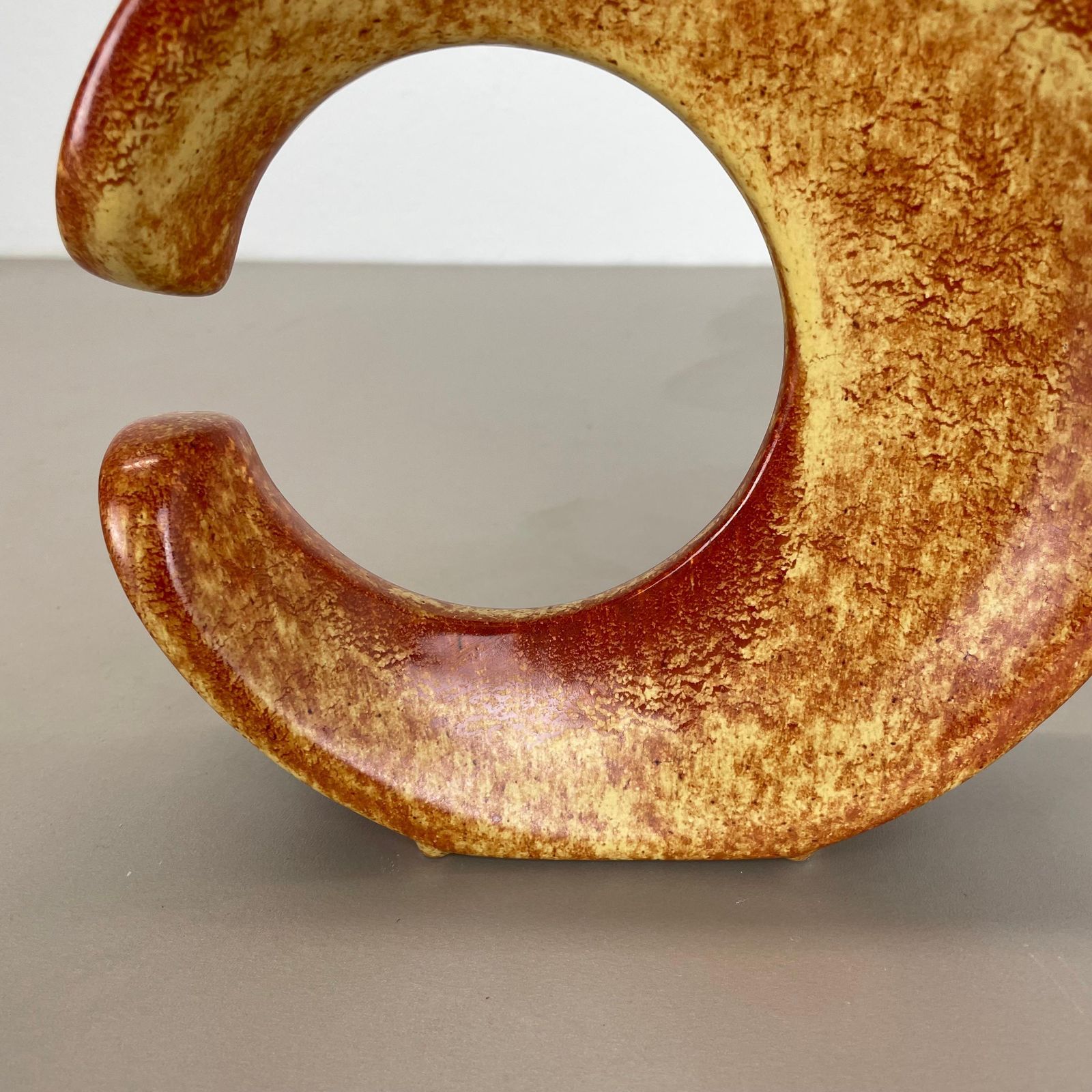 Unique Ceramic Studio Pottery Vase By Bertoncello Schiavon Ceramics, Italy 1970s photo buy