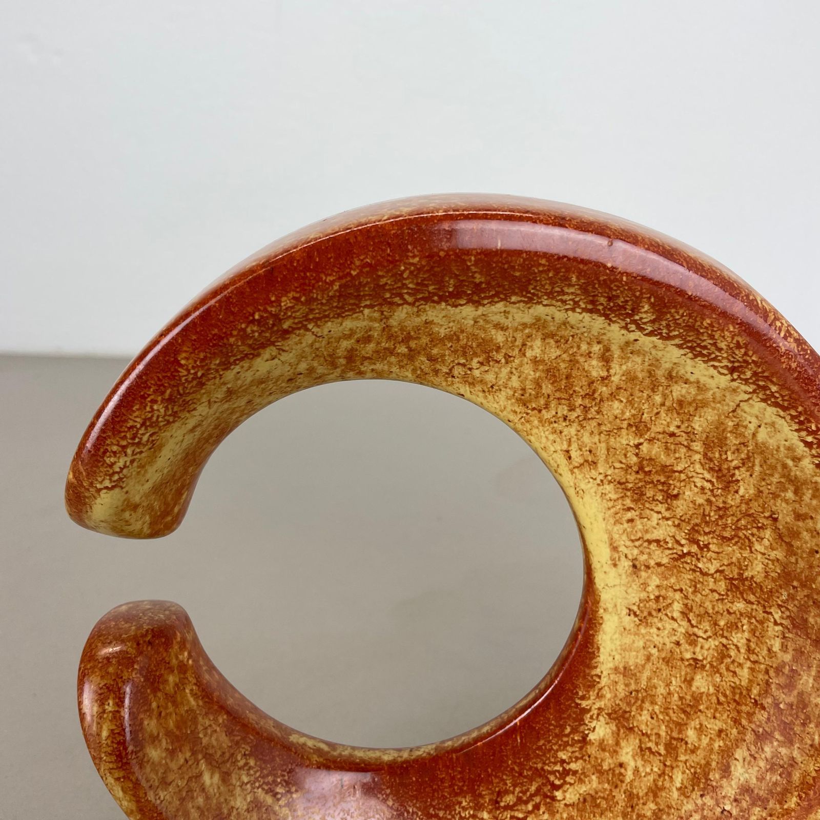 Unique Ceramic Studio Pottery Vase By Bertoncello Schiavon Ceramics, Italy 1970s photo vintage