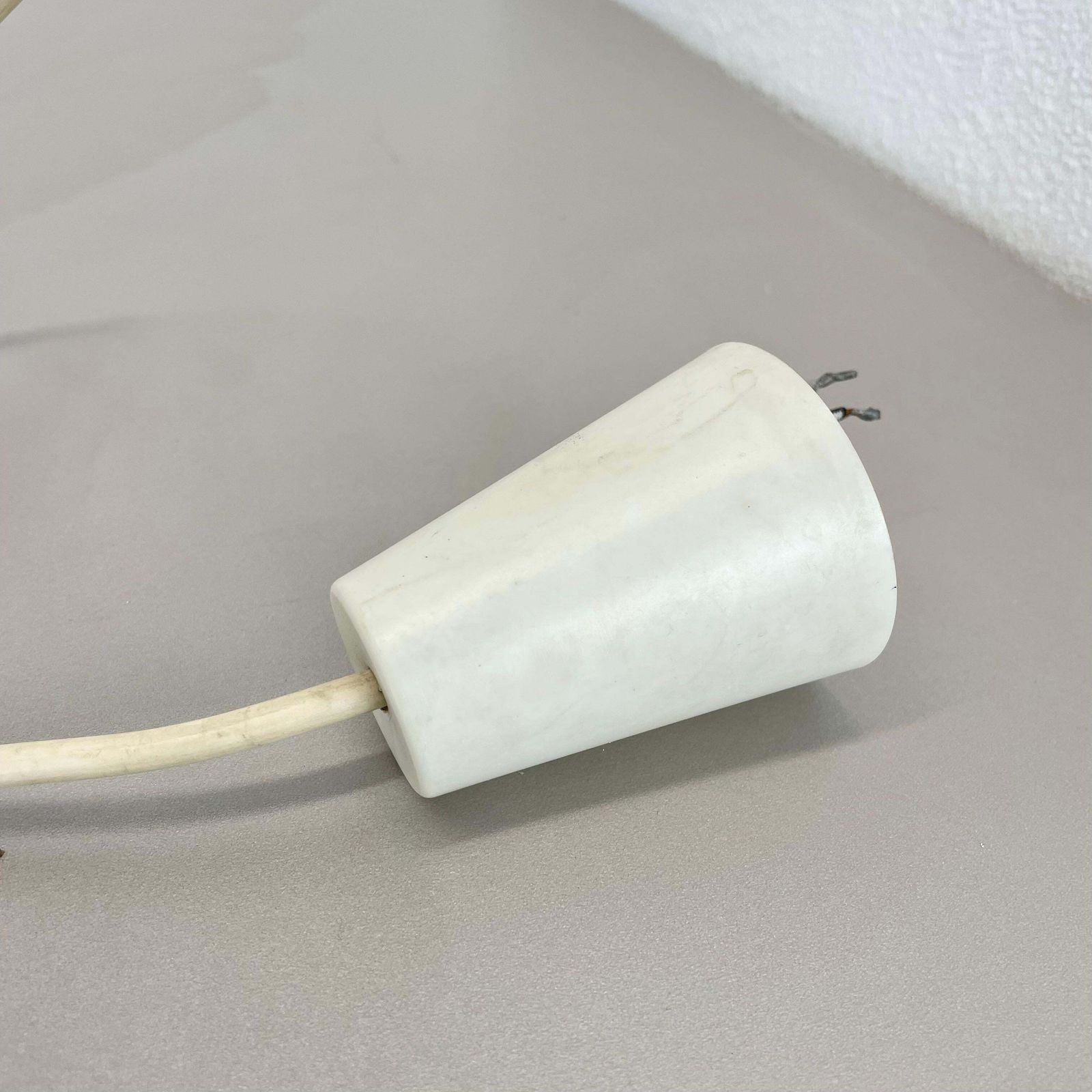 photo for sale Diabolo Stilnovo Style Grey Metal Hanging Light By Bag Turgi, Switzerland 1950