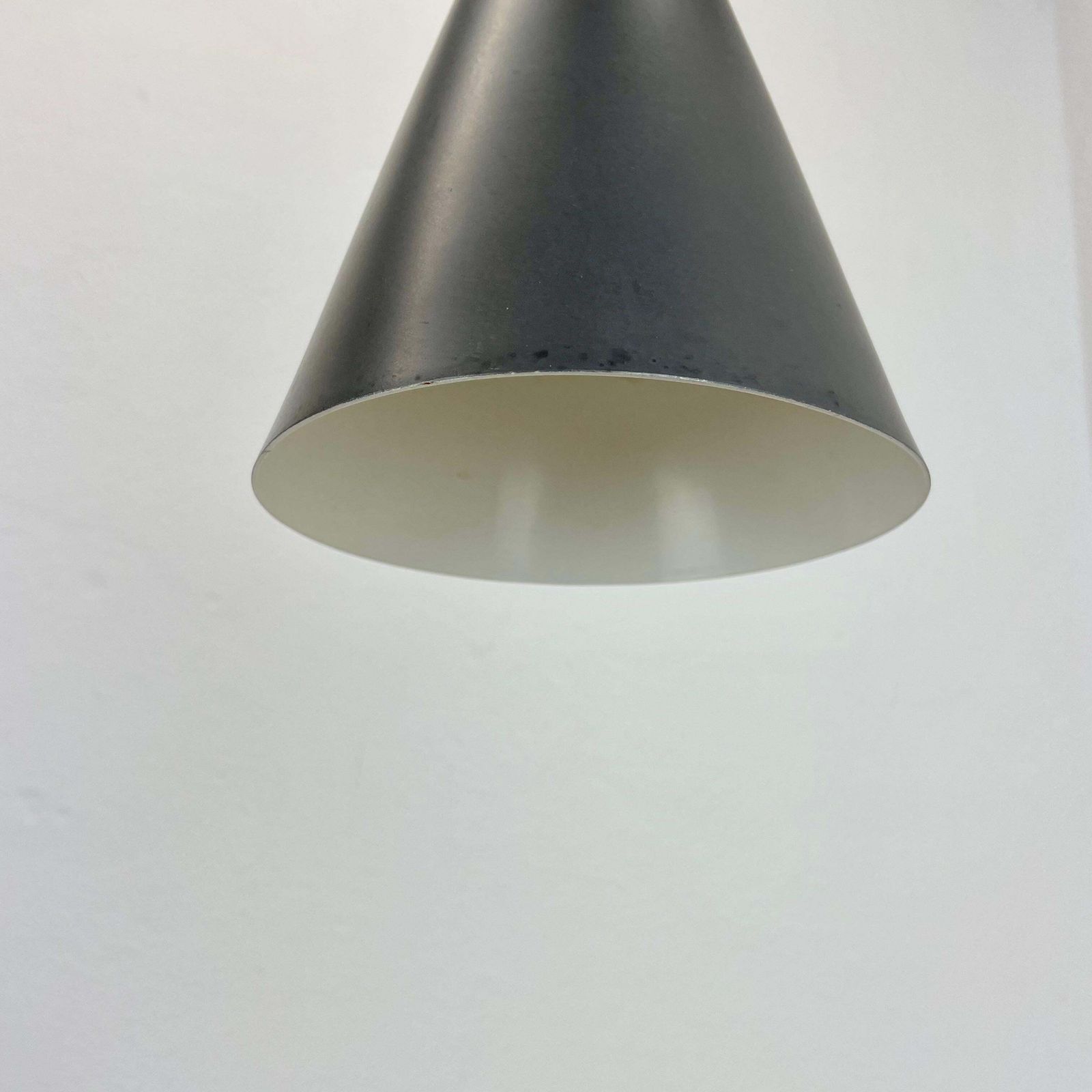 photo vinterior Diabolo Stilnovo Style Grey Metal Hanging Light By Bag Turgi, Switzerland 1950