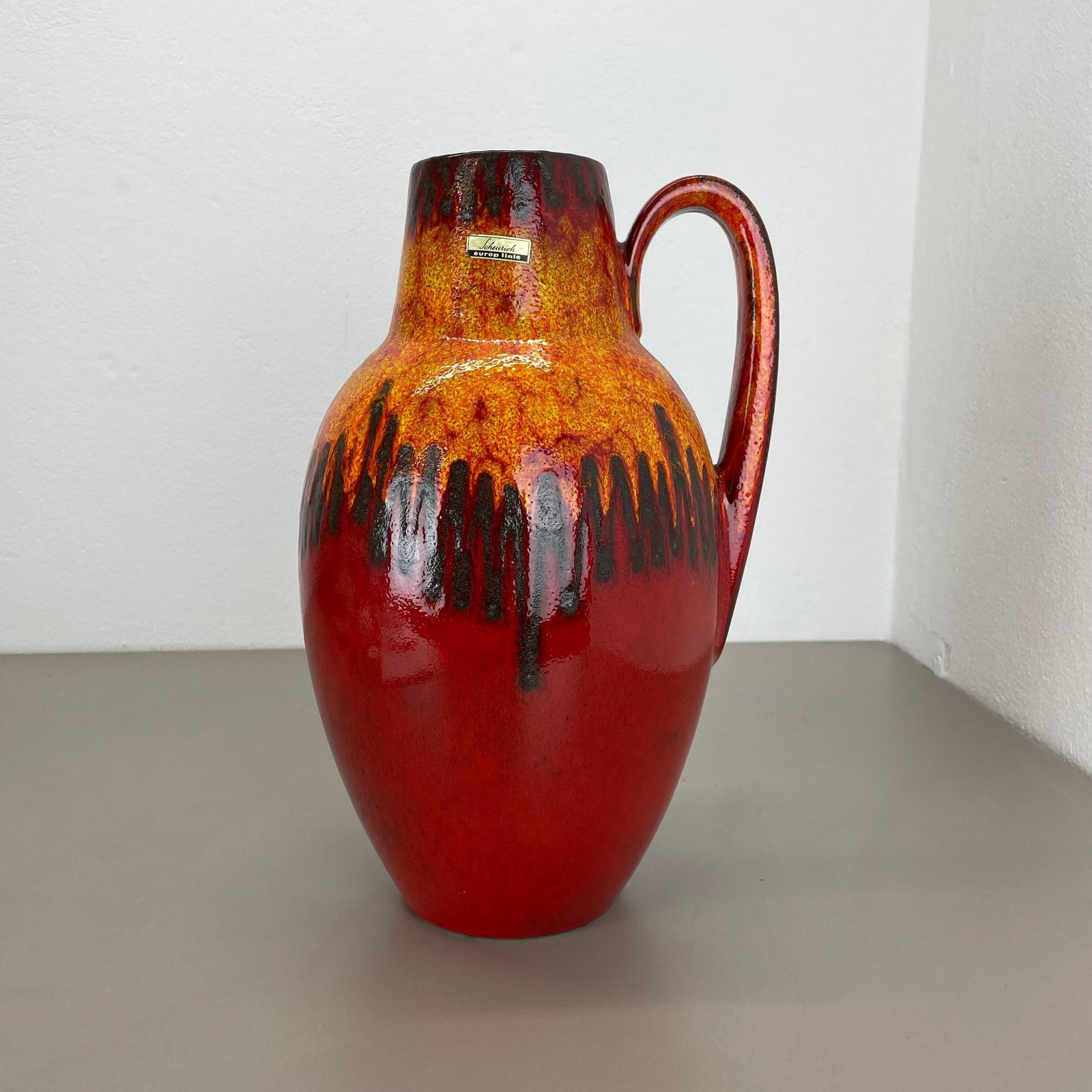 Large Pottery Fat Lava "Lora Style" 279 38 Floor Vase Made By Scheurich, 1970s photo furniture