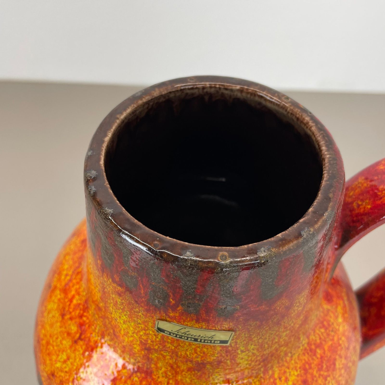 photo for sale Large Pottery Fat Lava "Lora Style" 279 38 Floor Vase Made By Scheurich, 1970s