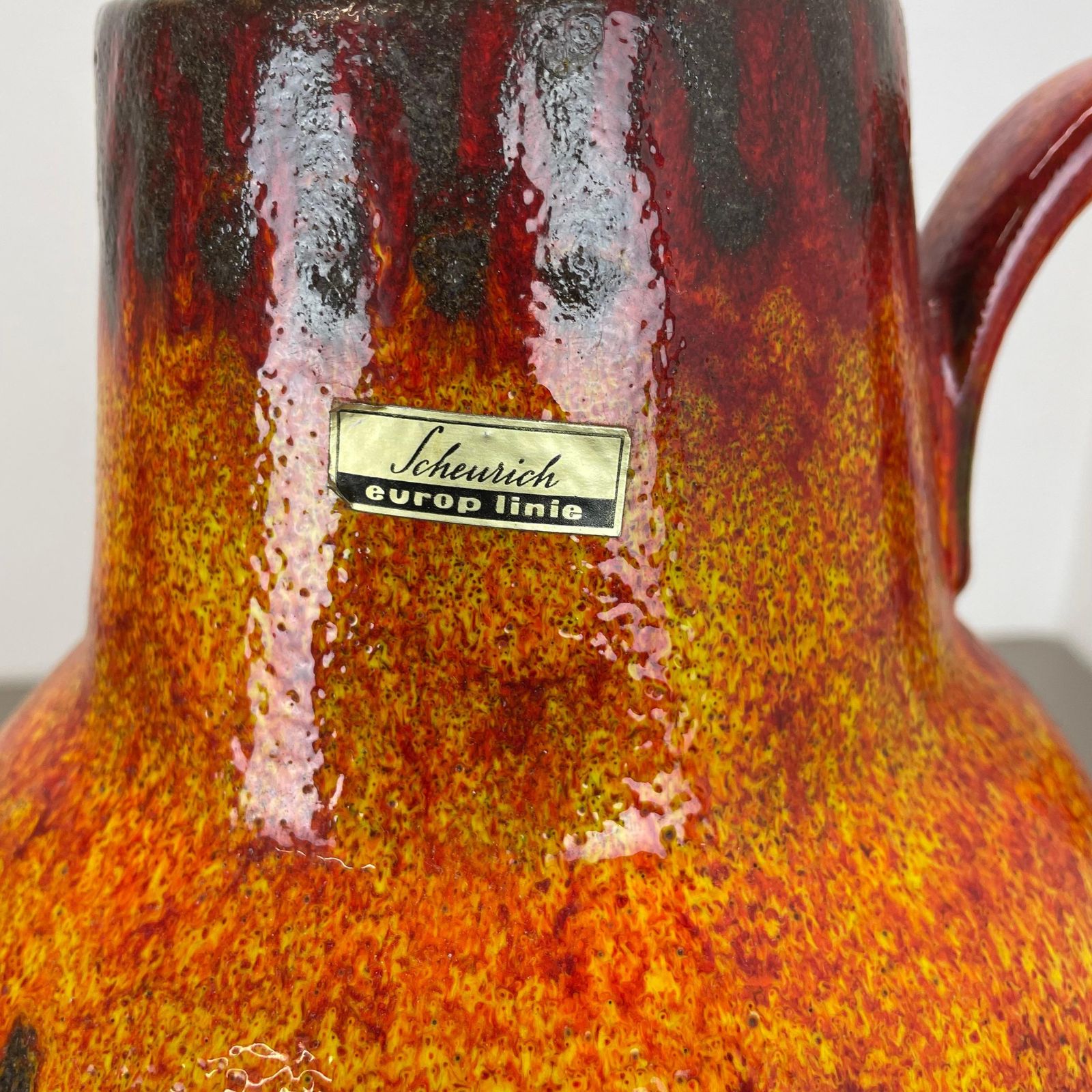 Home Decor Large Pottery Fat Lava "Lora Style" 279 38 Floor Vase Made By Scheurich, 1970s photo