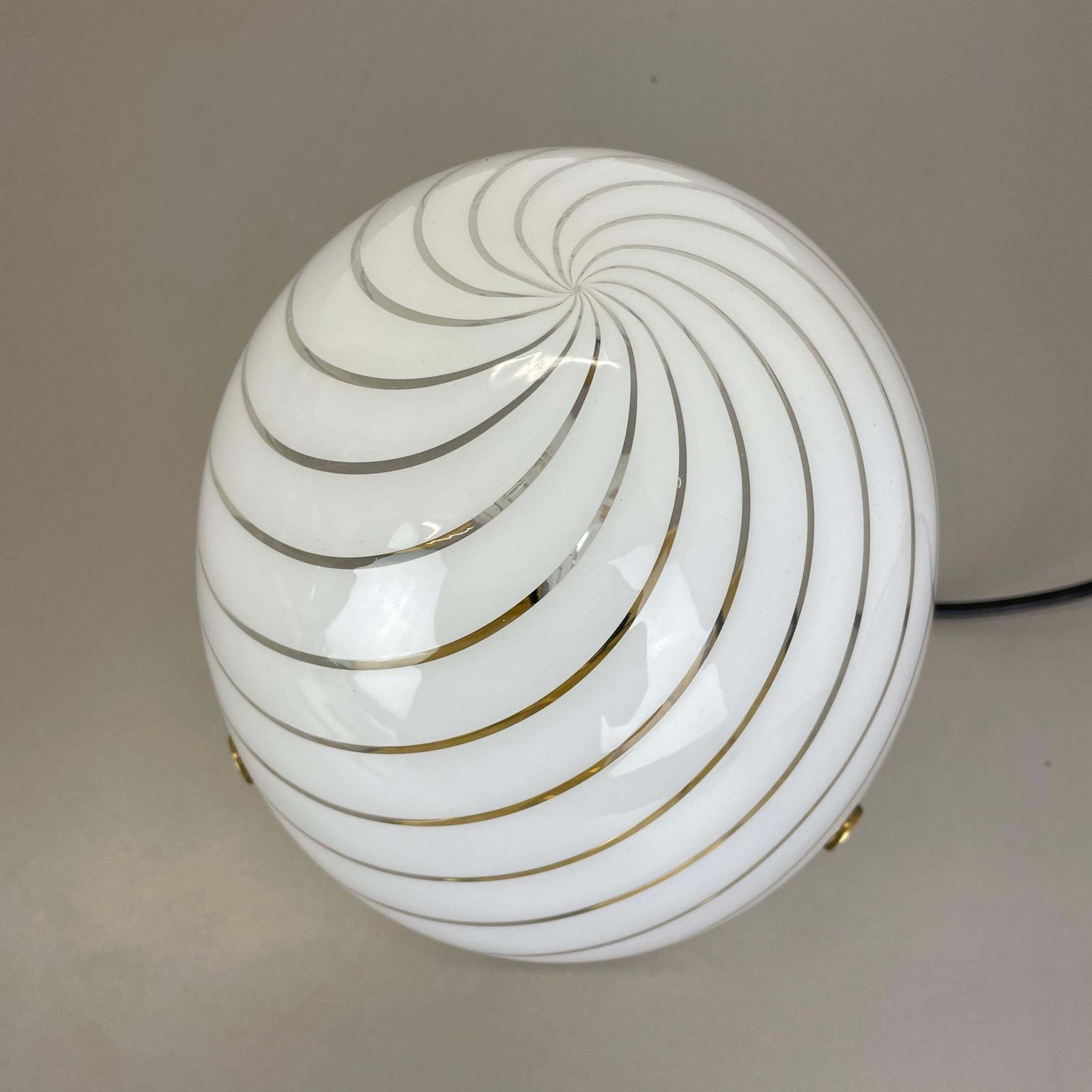 27cm "Swirl" Murano Glass Table Desktop Light Made By Vetri Murano, Italy, 1970s photo buy