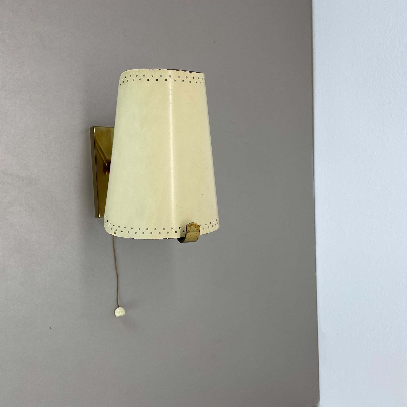 Rare Adjustable Brass Stilnovo Style Theatre Wall Ceiling Light, Italy 1950s photo for sale