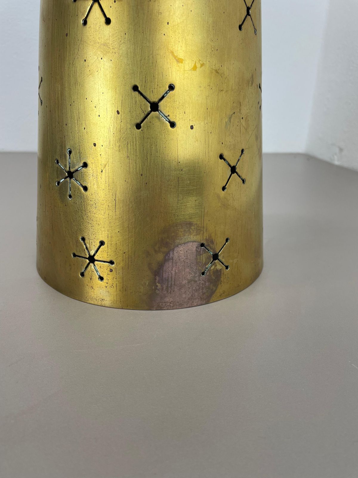 photo buy Unique  Midcentury Stilnovo Style Brass And Metal Tube Hanging Light, Italy 1950