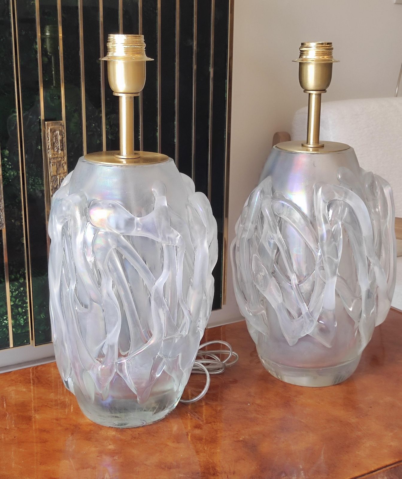 Pair Of Murano Glass Table Lamps photo 4142.0