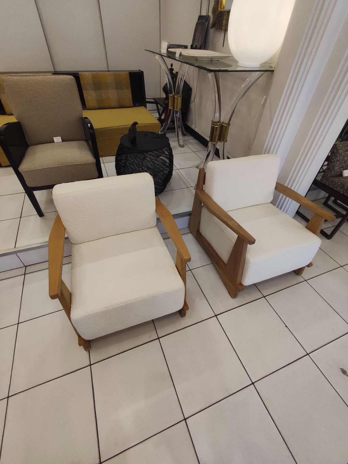 Pair Of Massive Oak Wood Armchairs, Attb Maison Regain photo 4779.0