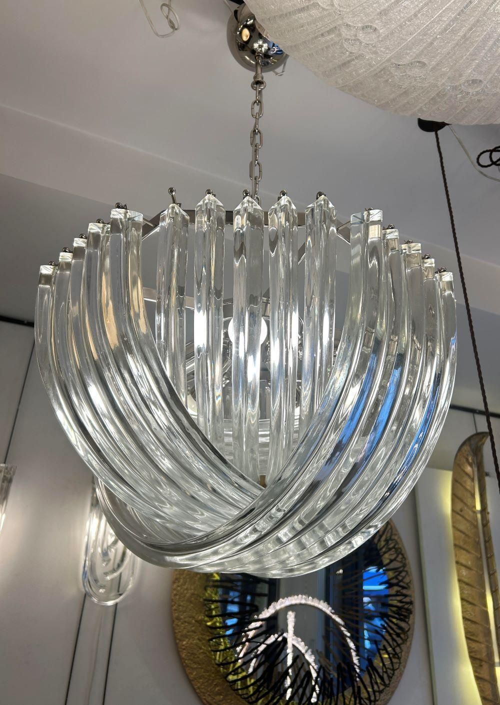 Murano Curved Crystal Chandelier By Carlo Nason photo 3743.0