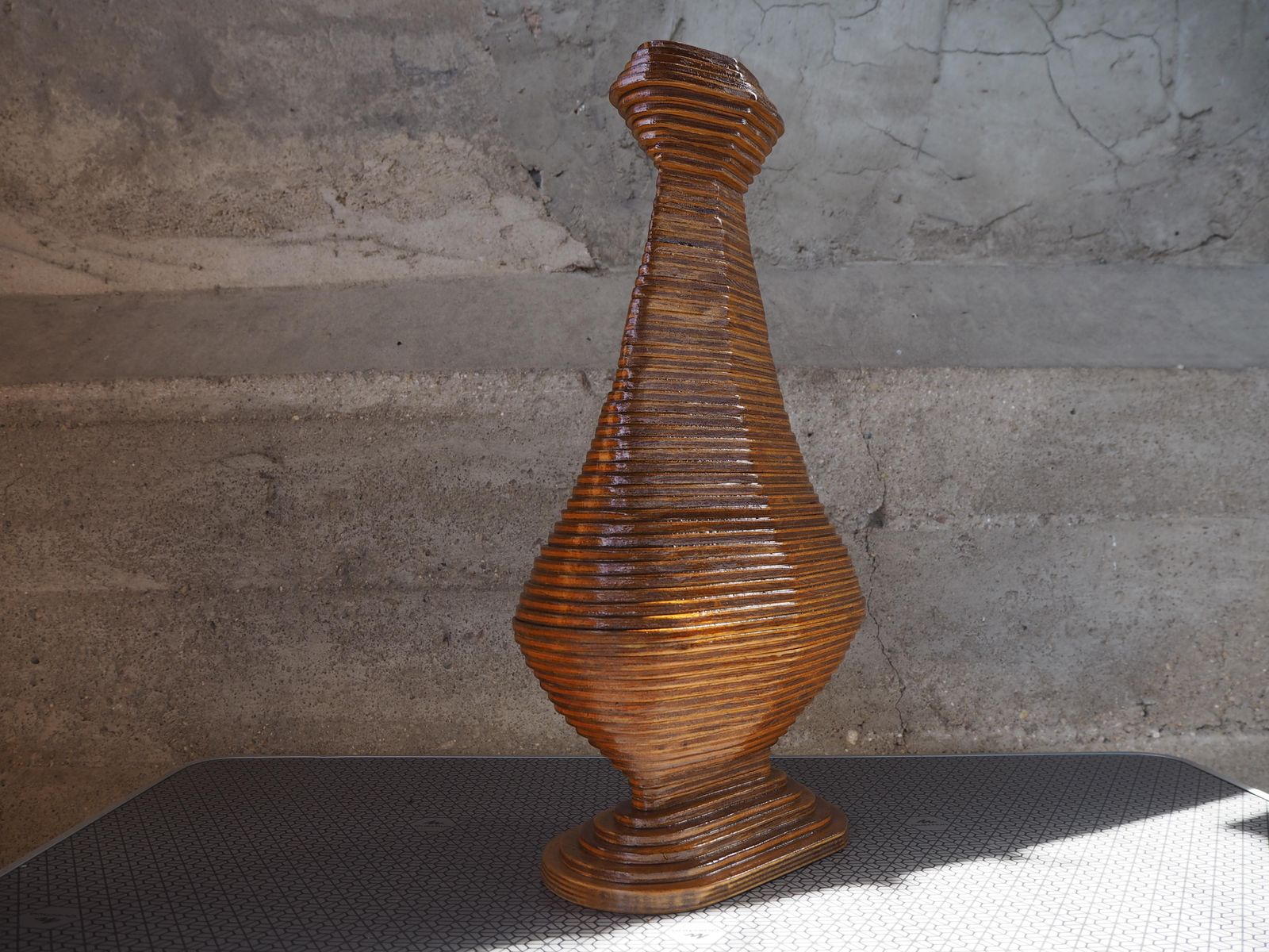 Midcentury Wooden Vase, Europe, 1960s photo furniture